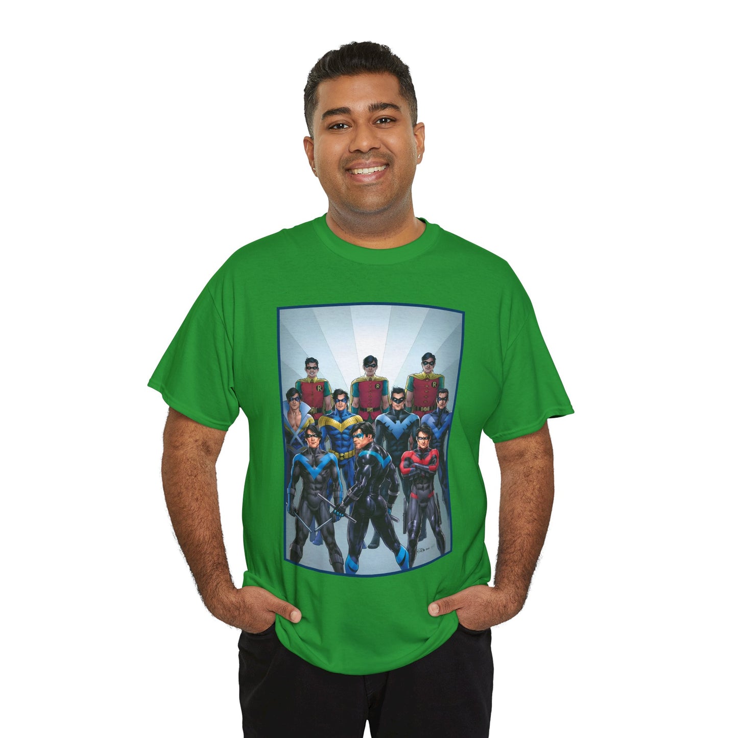 Nightwing Through the Ages T-Shirt - Nicola Scott Art - Dick Grayson, Robin the Boy Wonder - Batman Sidekick - New Teen Titans Leader - DC Comics