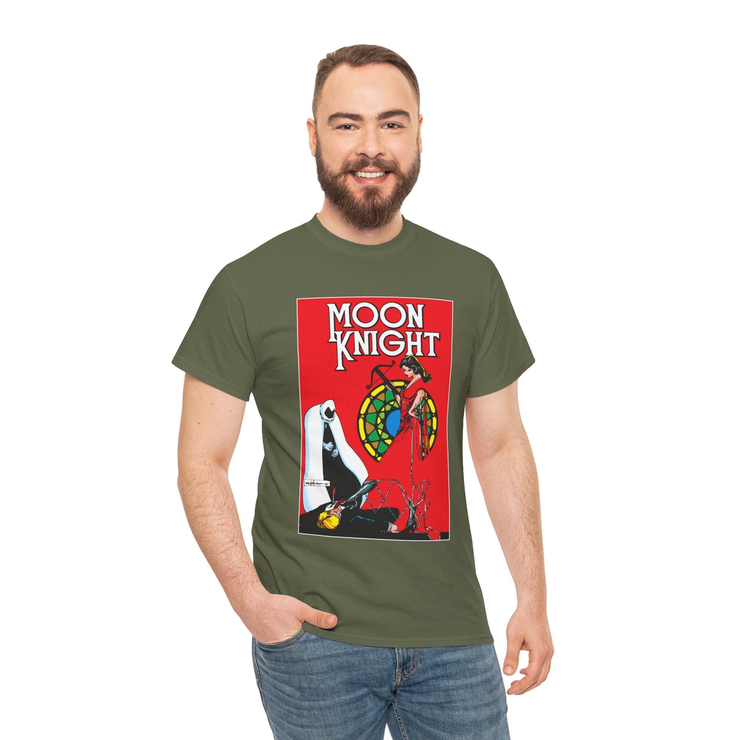 Moon Knight T-Shirt - Bill Sienkiewicz Art - Marc Spector - Marvel Comics - Khonshu