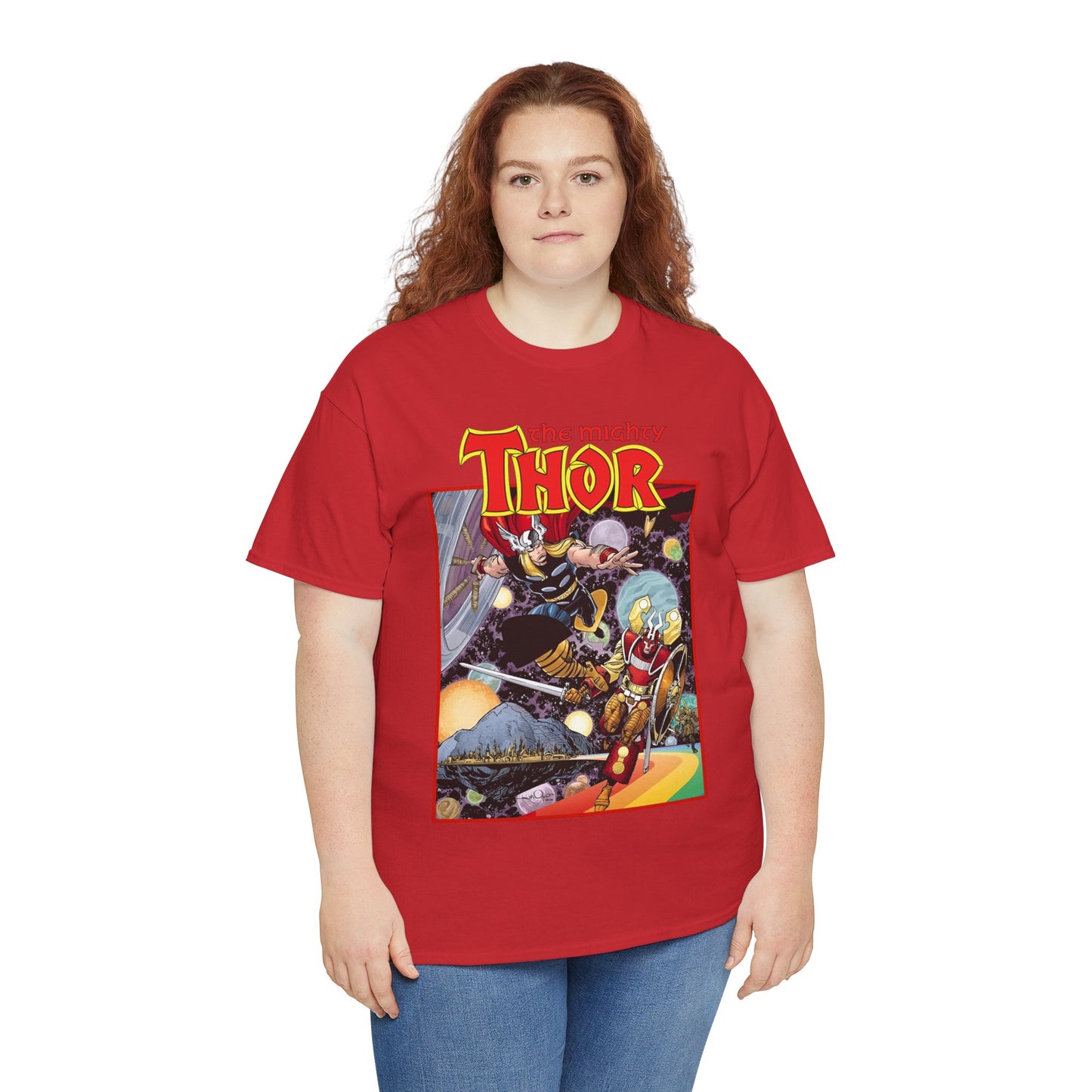 Mighty Thor T-Shirt - Walt Simonson Art - Asgard, Bifröst - God of Thunder - Marvel Comics