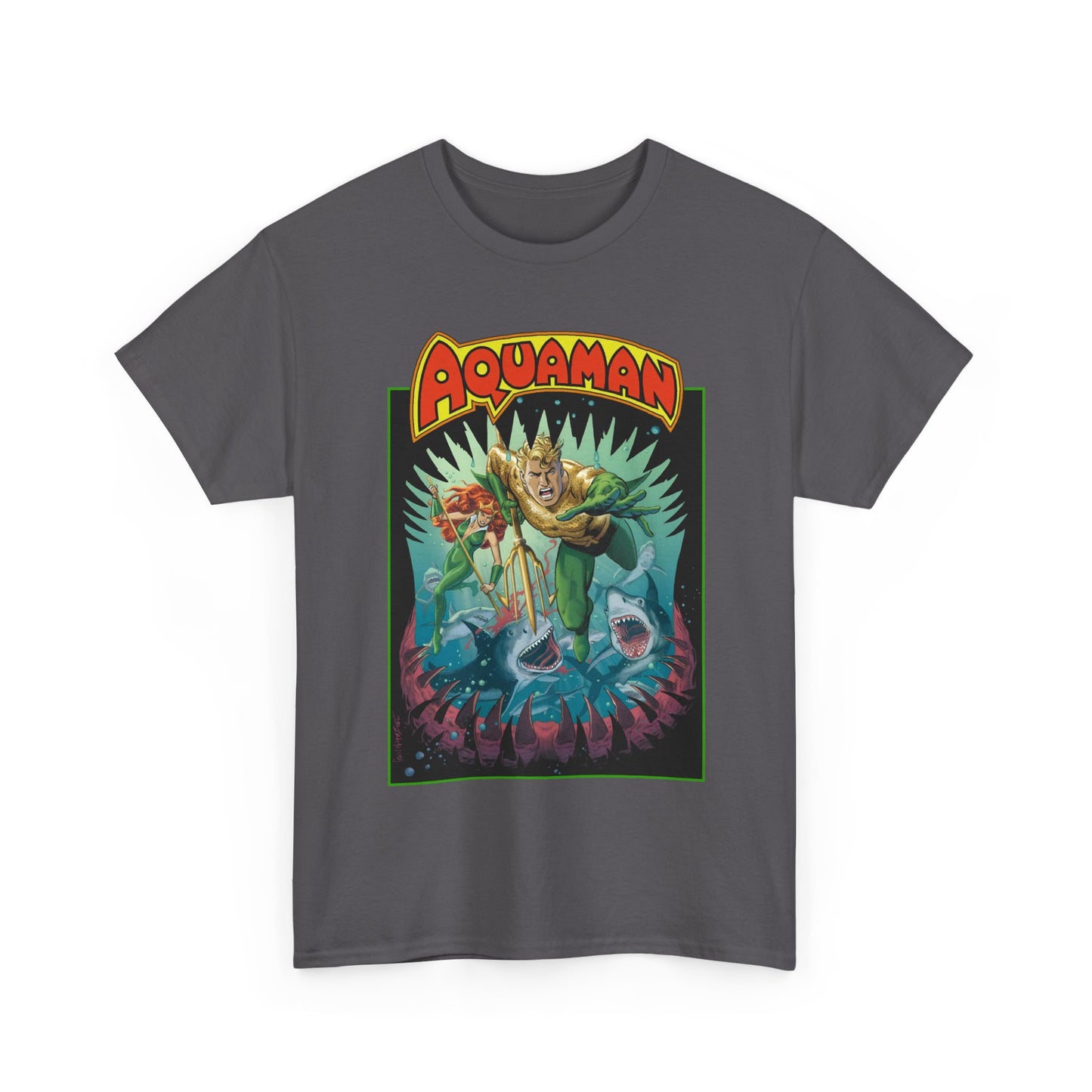 Aquaman T-Shirt - José Luis García-López Art - 80th Anniversary Variant Cover - Arthur Curry, Mera, Bronze Age Look - DC Comics