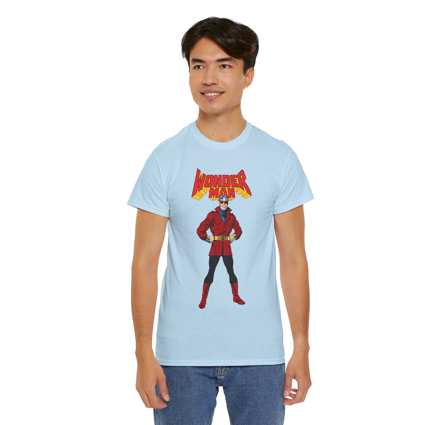 Wonder Man T-Shirt - George Perez Art - West Coast Avengers - Marvel Comics - Simon Williams - Safari Jacket Look