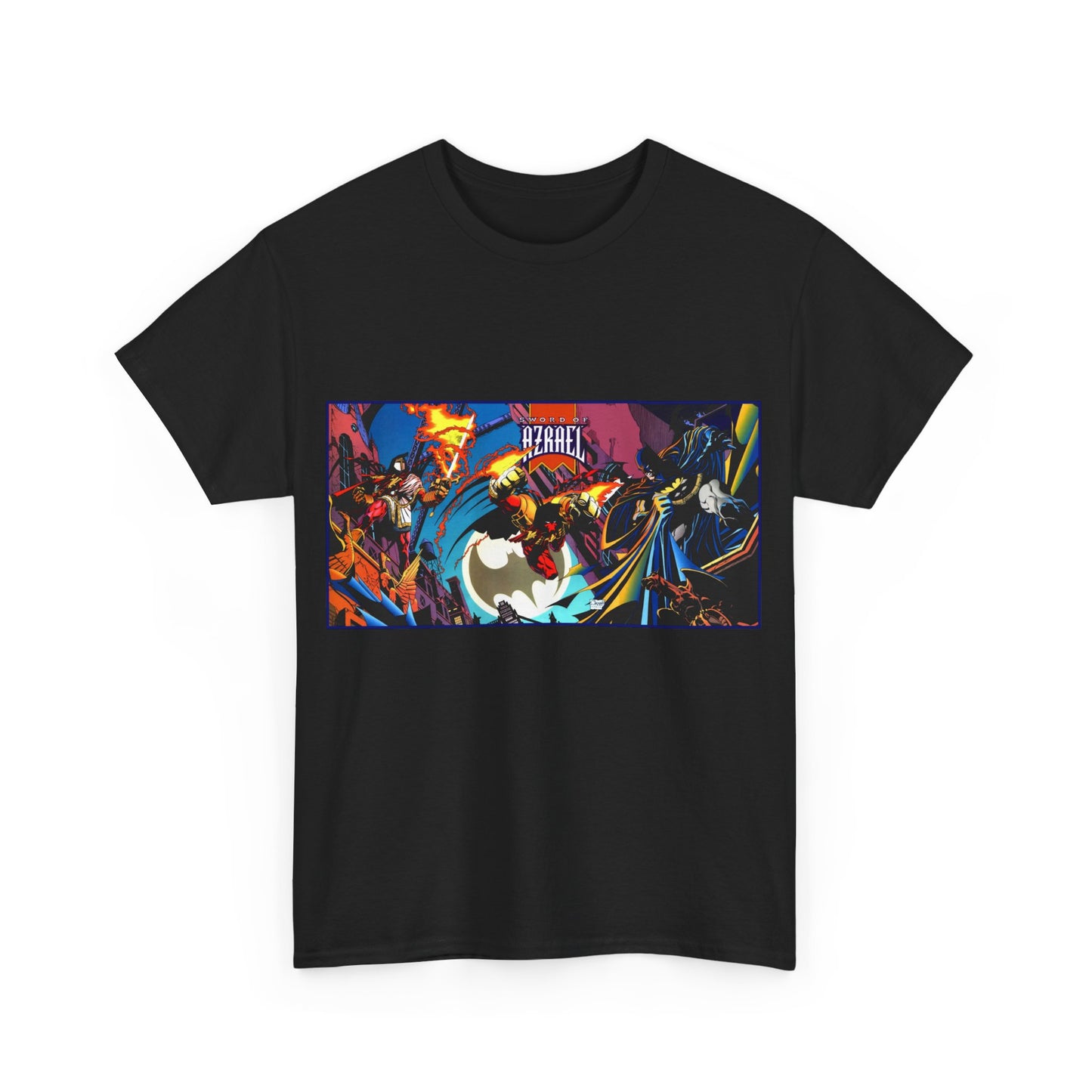 Batman Sword of Azrael T-Shirt - Joe Quesada Wraparound Cover - Jean-Paul Valley - Order of St. Dumas - Knightfall Prelude - DC Comics