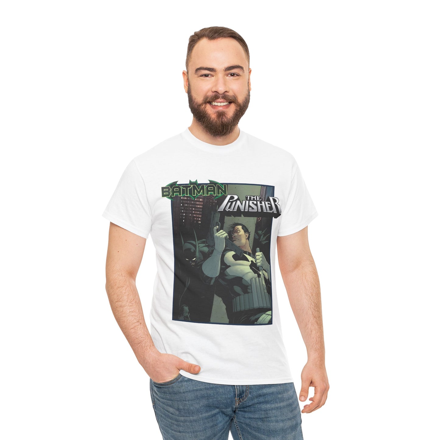 Batman Vs Punisher T-Shirt - Mike Zeck Art - DC Comics, Marvel Comics