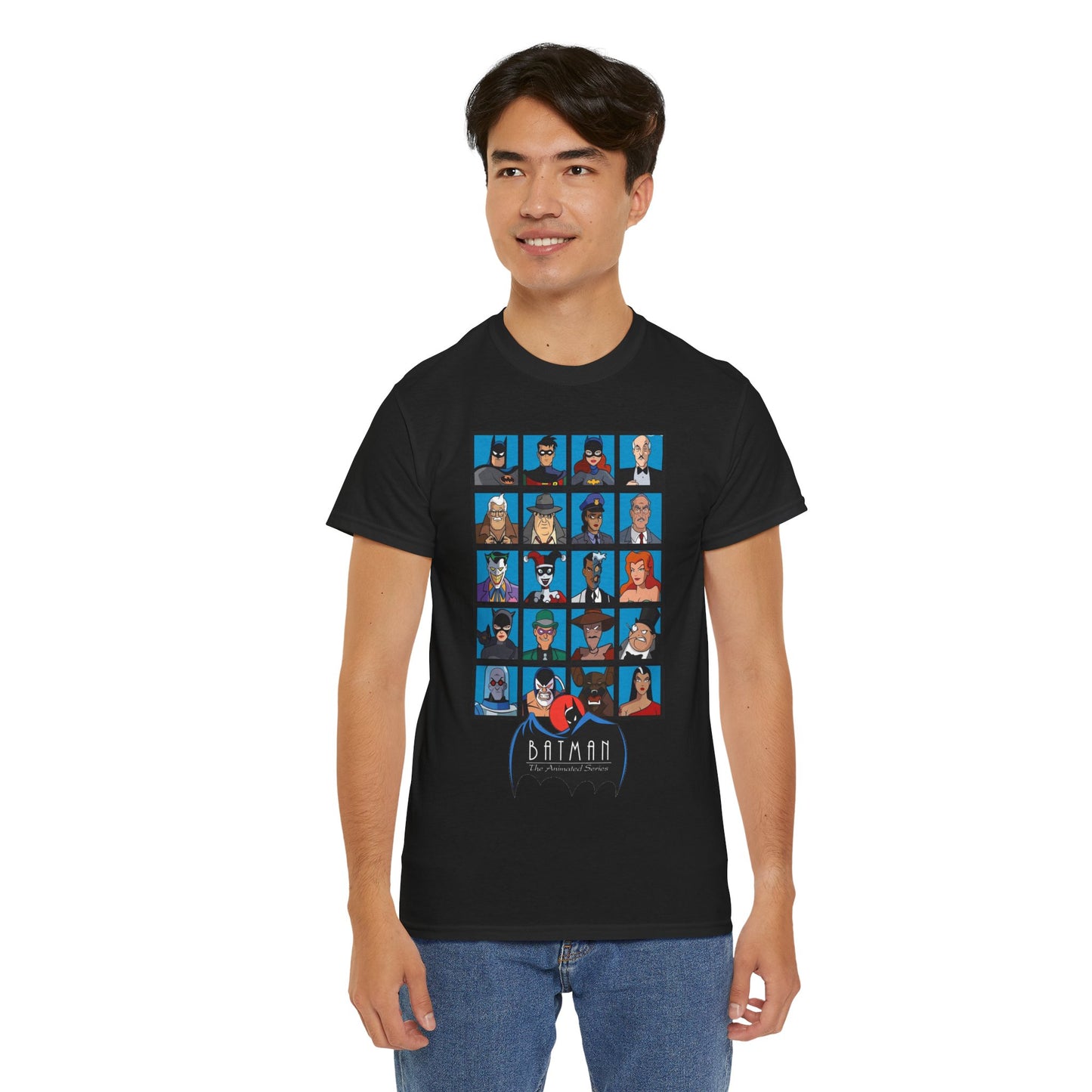Batman T-Shirt - Animated Series - Harley Quinn, Batgirl, Joker, Bane, Robin, Two-Face, Catwoman, Riddler - Classic TV Cartoon Series
