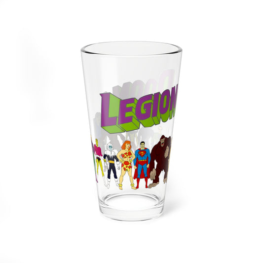 Legion of Doom Pint Glass, 16oz - Super Friends Foes - Hall of Doom - Lex Luthor, Brainiac, Grodd, Riddler, Sinestro, Cheetah, Giganta, Bizarro, Scarecrow