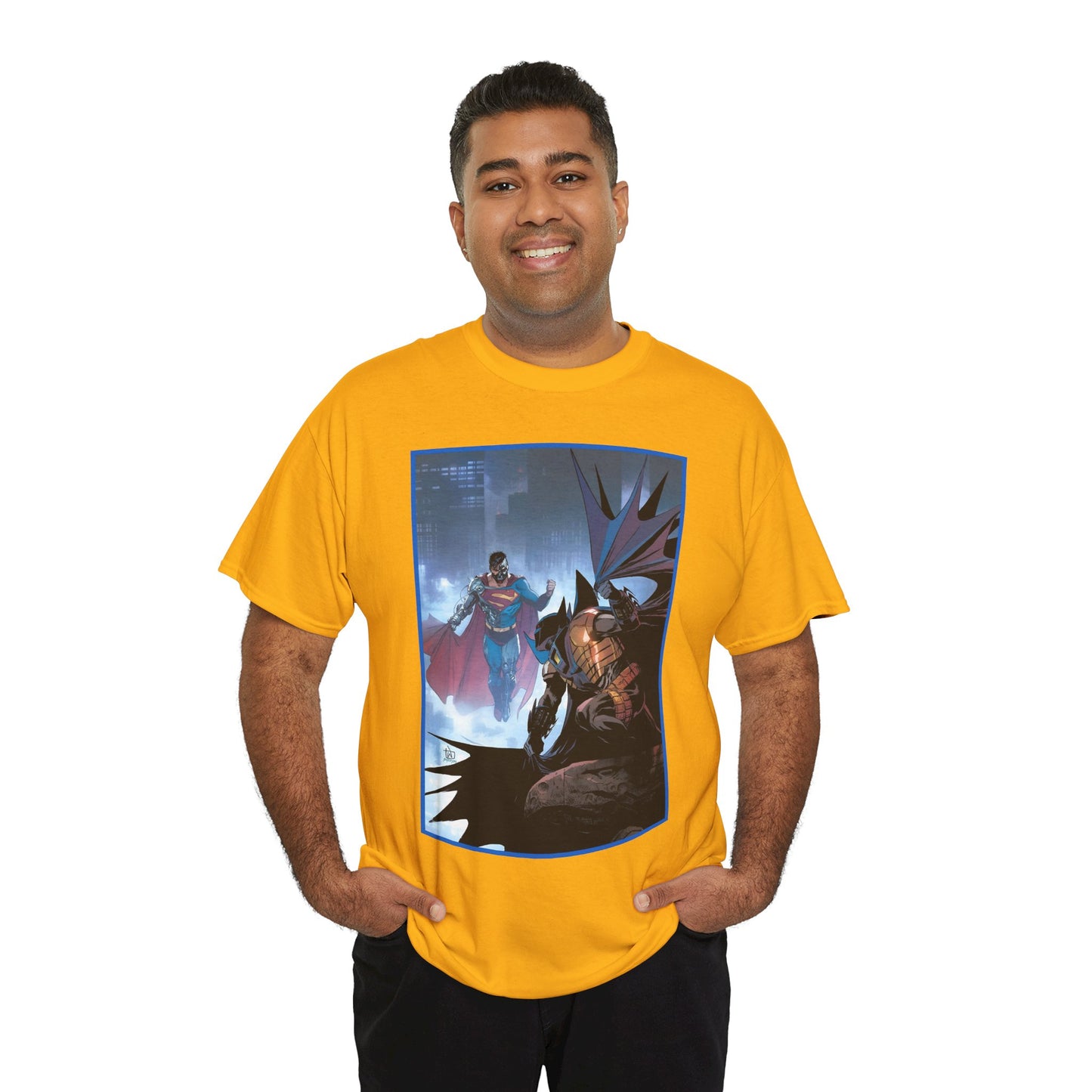 Cyborg Superman Vs Azrael Batman T-Shirt - Lee Weeks Art - Reign of the Superman, Knightfall - World's Finest Variant Cover Art - DC Comics