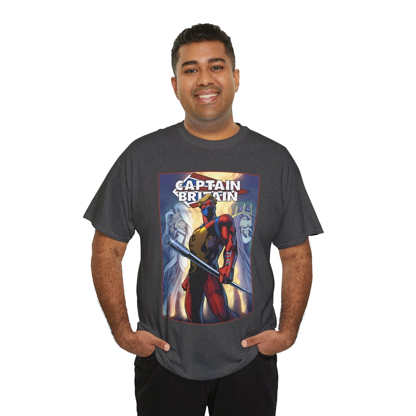 Captain Britain T-Shirt - Alan Davis Art - Excalibur Member - Marvel Comics