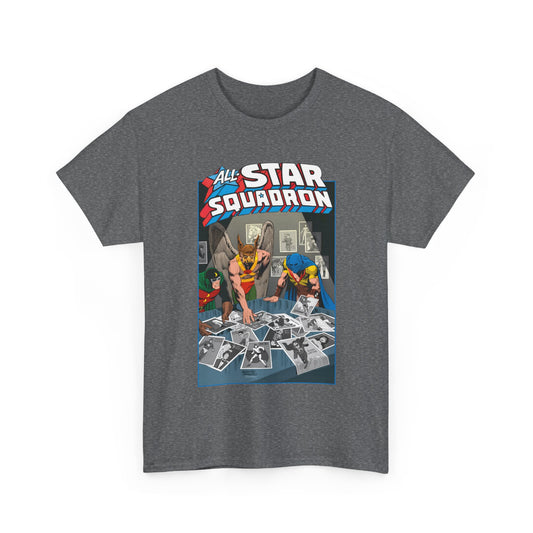 All-Star Squadron T-Shirt - Jerry Ordway Art - Hawkman, Doctor Mid-Nite, Atom - Justice Society JSA - #1 Cover - DC Comics