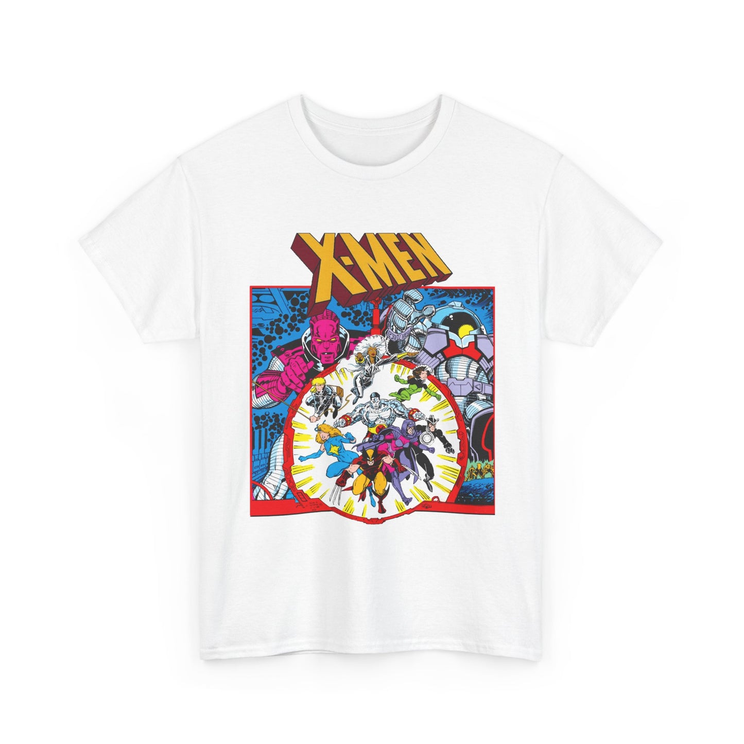 Uncanny X-Men T-Shirt - Arthur Adams Art - Wolverine, Havok, Rogue, Colossus, Psylocke, Longshot, Storm, Dazzler - High Evolutionary - Marvel Comics