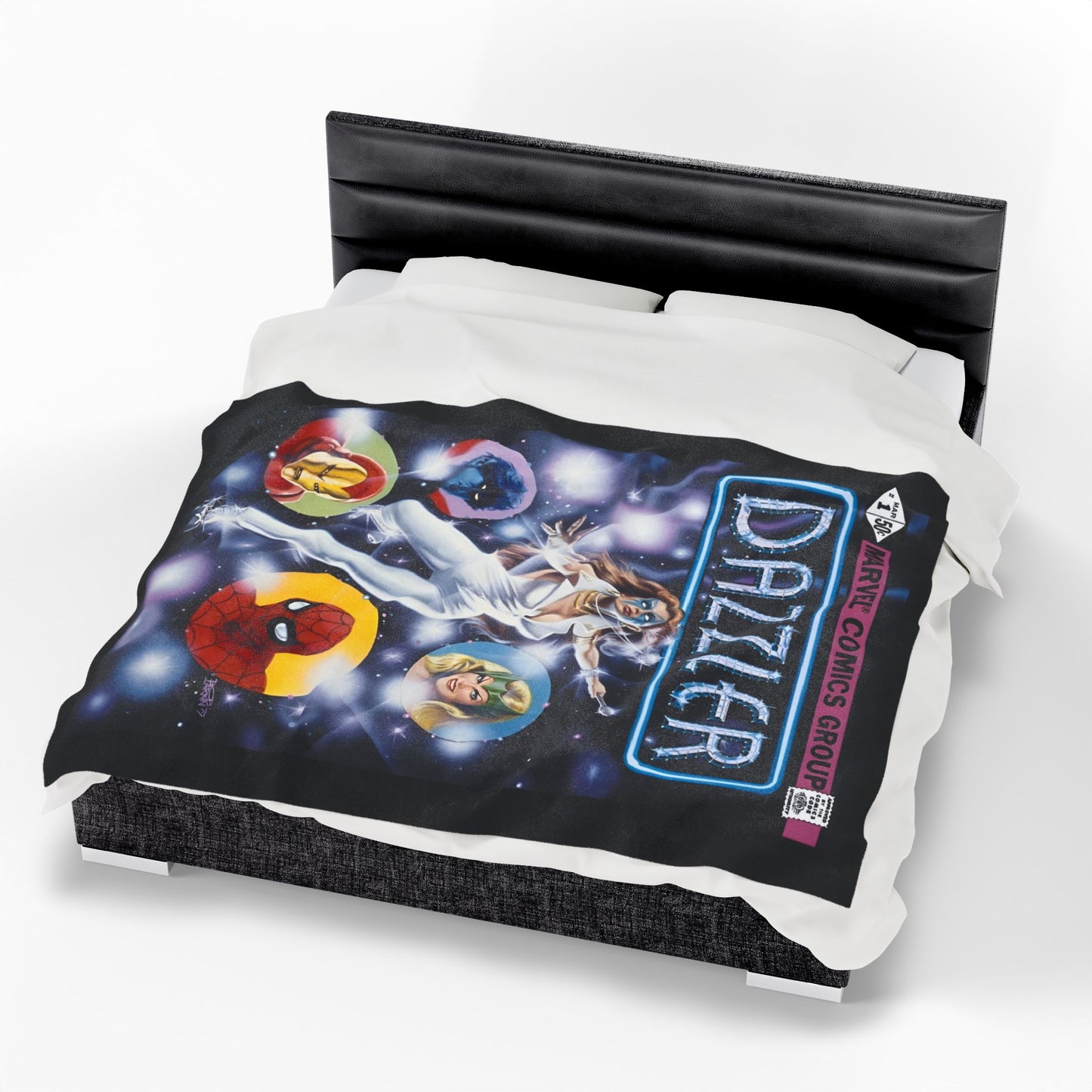 Dazzler Velveteen Plush Blanket 60x80" - Bob Larkin #1 Cover Art - Alison Blaire - Mutant Pop Star - Marvel Comics - Uncanny X-Men Link
