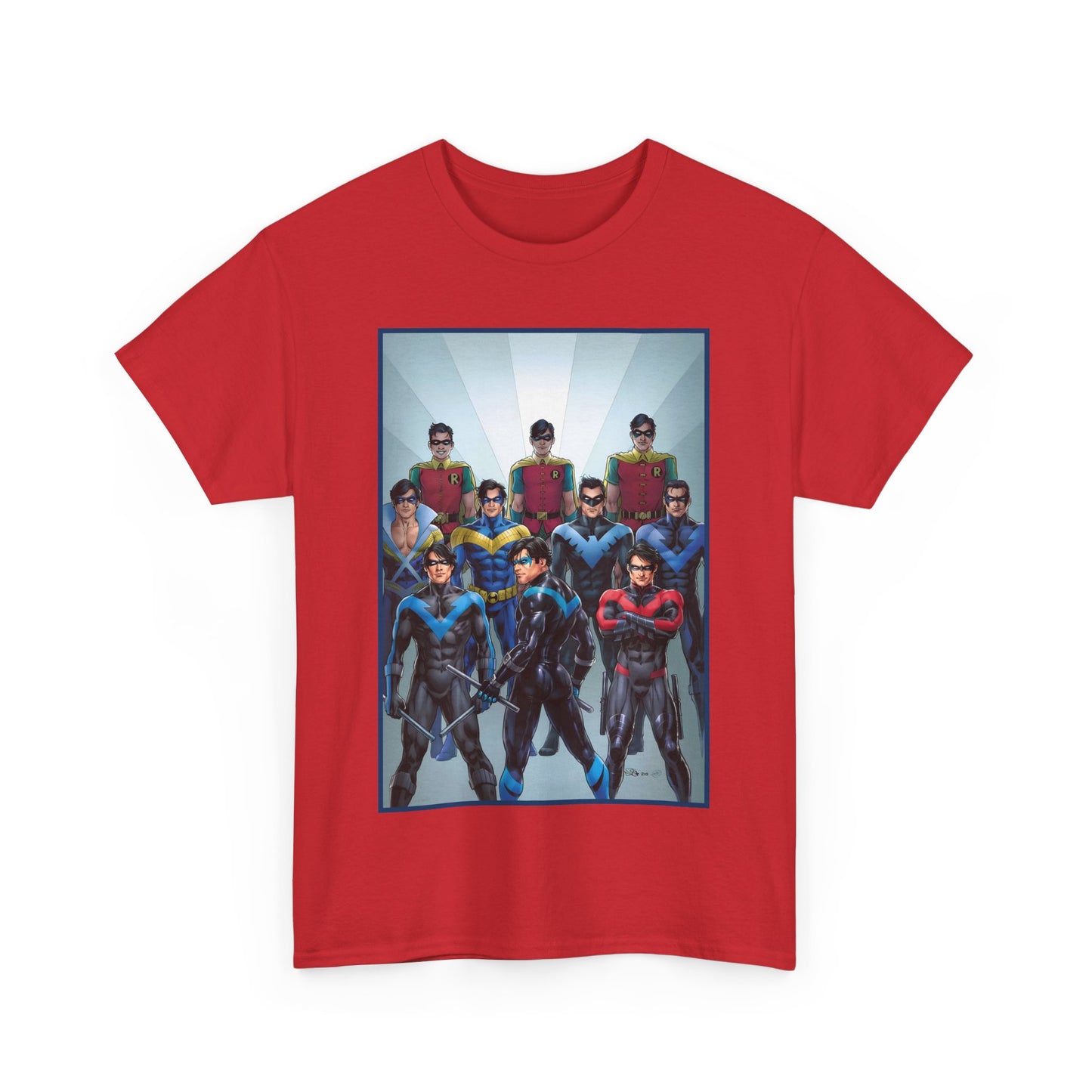 Nightwing Through the Ages T-Shirt - Nicola Scott Art - Dick Grayson, Robin the Boy Wonder - Batman Sidekick - New Teen Titans Leader - DC Comics