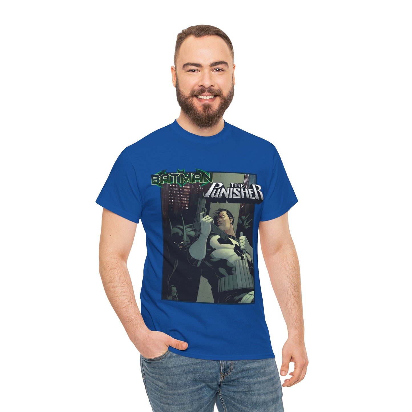 Batman Vs Punisher T-Shirt - Mike Zeck Art - DC Comics, Marvel Comics