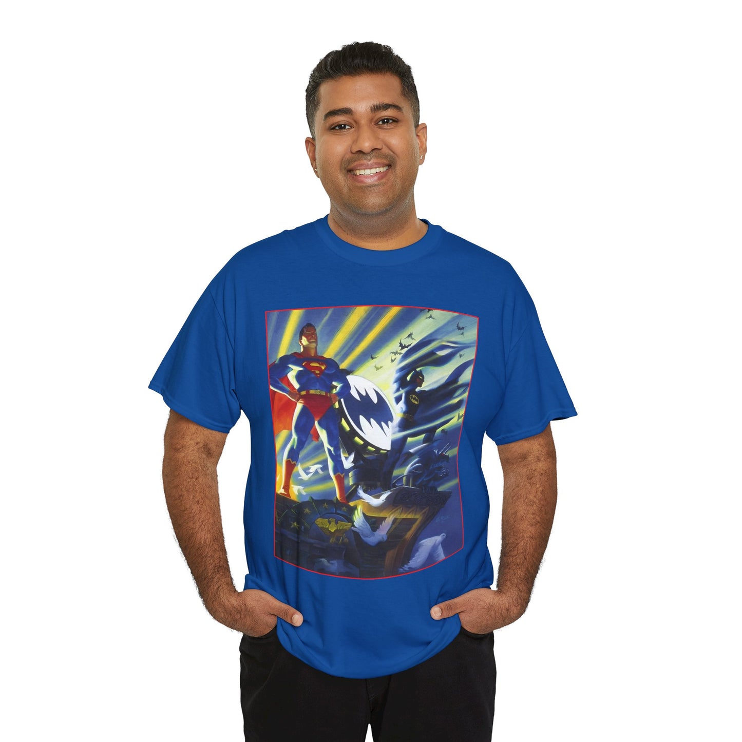 Superman & Batman T-Shirt - Steve Rude Art - The Dark Knight Detective & The Man of Steel - World's Finest - DC Comics