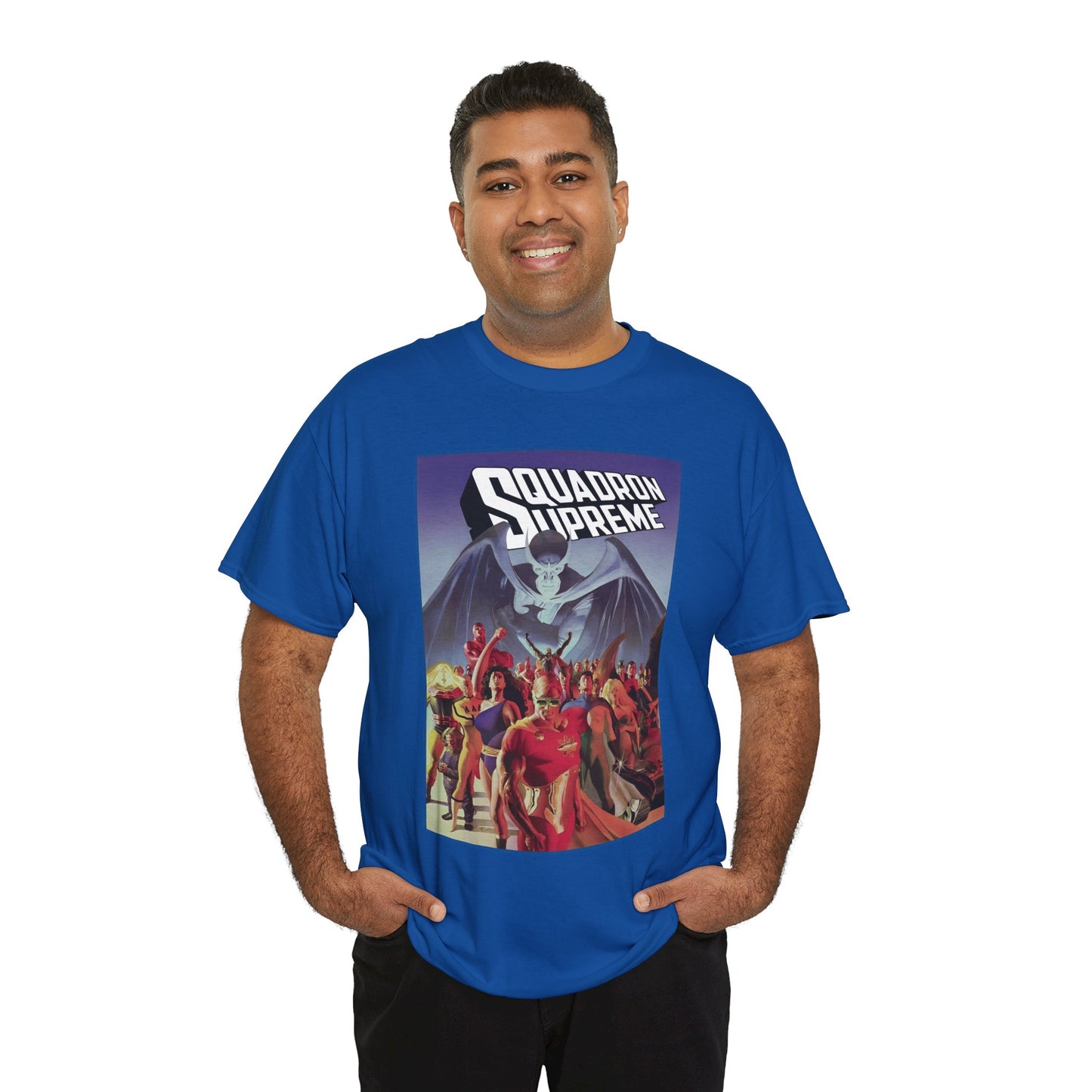 Squadron Supreme T-Shirt - Alex Ross Art - Hyperion, Nighthawk, Power Princess, Doctor Spectrum, Whizzer - Justice League Pastiches - Marvel Comics
