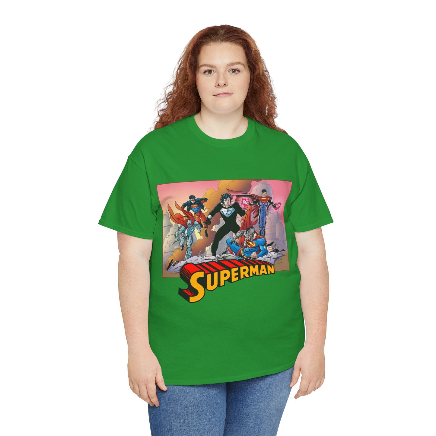 Superman T-Shirt - Tom Grummett Art - Death & Return - Steel, Cyborg, Eradicator - DC Comics