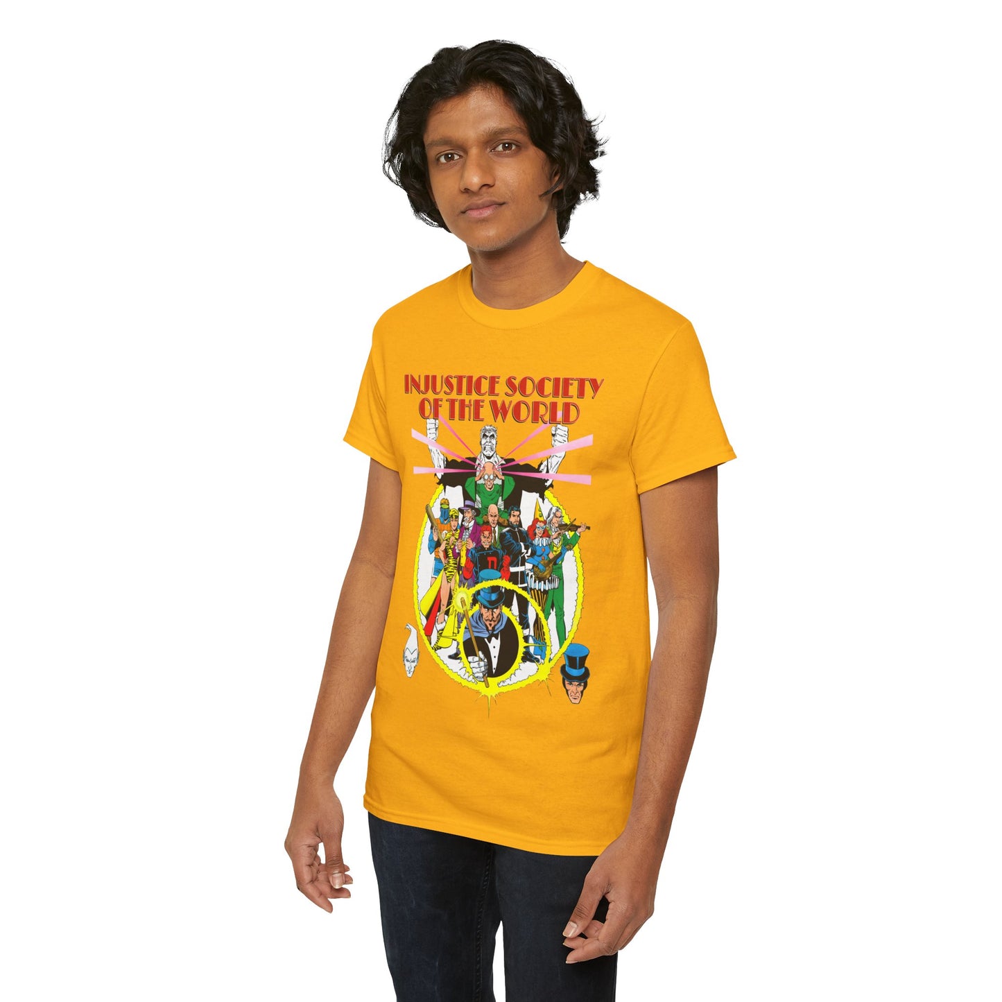 Injustice Society of America T-Shirt - George Perez Art - Justice Society/JSA Foes - Solomon Grundy, Huntress, Per Degaton, The Shade, Vandal Savage - DC Comics - Golden Age