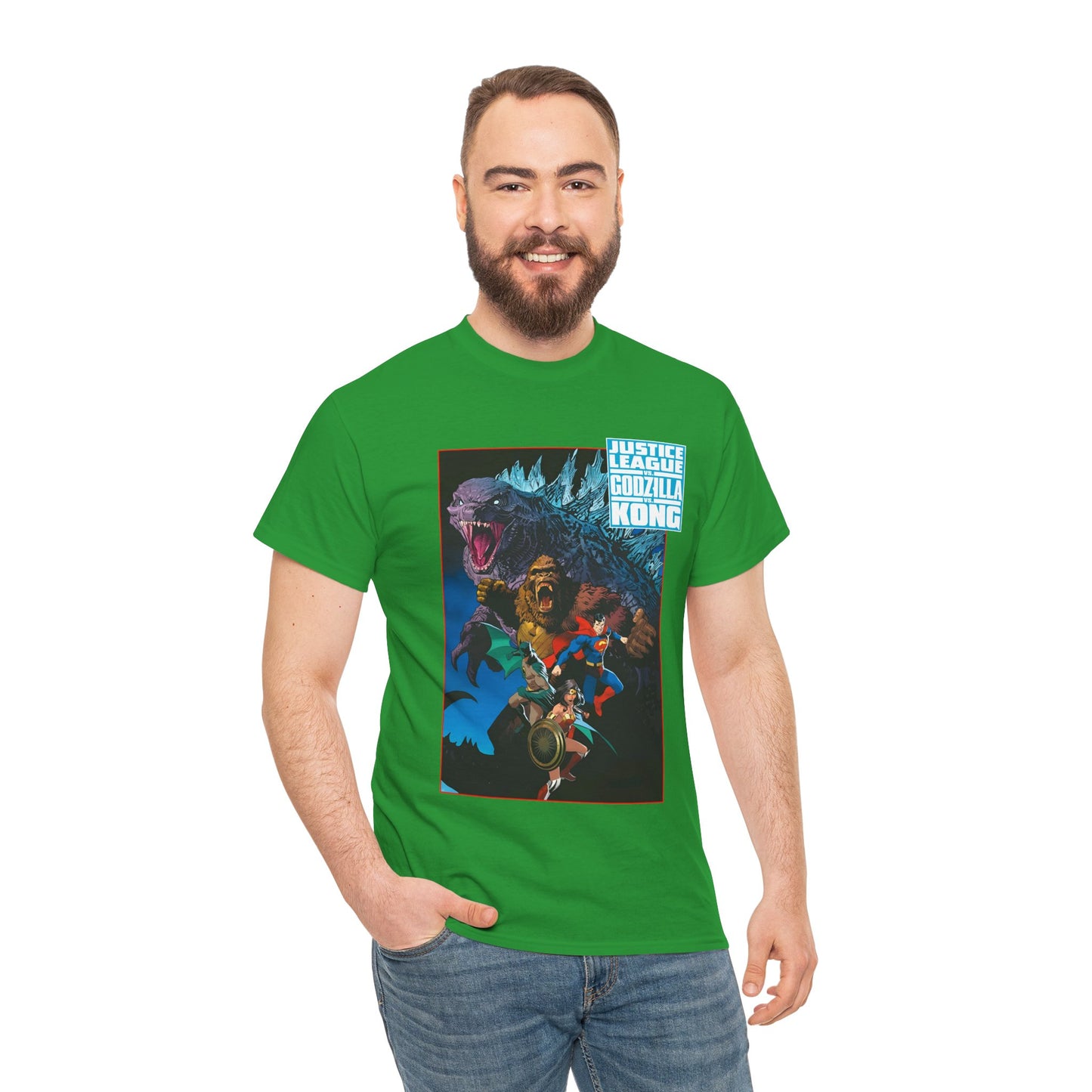 Justice League Vs Godzilla Vs Kong T-Shirt - Dan Mora Art - Wonder Woman, Superman, Batman - DC Comics