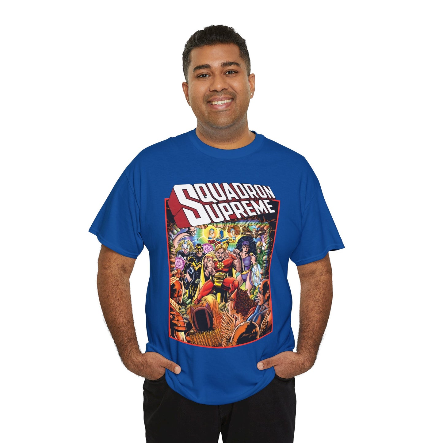 Squadron Supreme T-Shirt - George Perez Art - Hyperion, Nighthawk, Doctor Spectrum, Power Princess, Whizzer - Marvel Comics