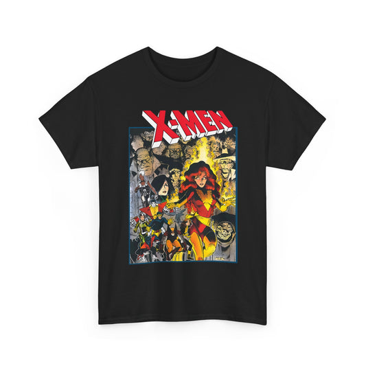 Uncanny X-Men T-Shirt - Arthur Adams Art - Dark Phoenix: From the Ashes Story - Storm, Cyclops, Wolverine, Rogue, Colossus, Nightcrawler - Marvel Comics