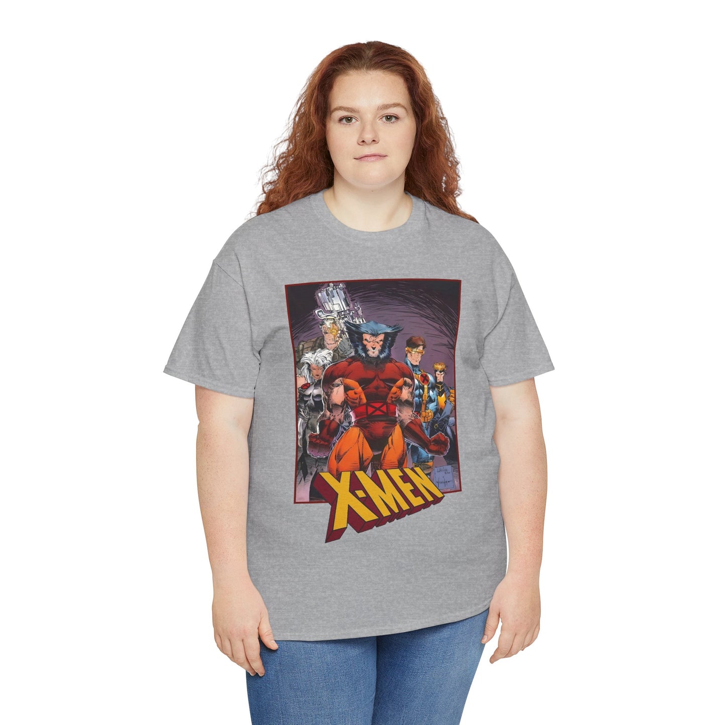 X-Men T-Shirt - While Portacio Art - Wolverine, Cyclops, Storm, Cable, Havok - Marvel Comics