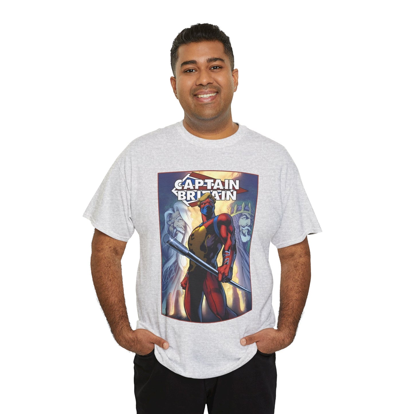 Captain Britain T-Shirt - Alan Davis Art - Excalibur Member - Marvel Comics