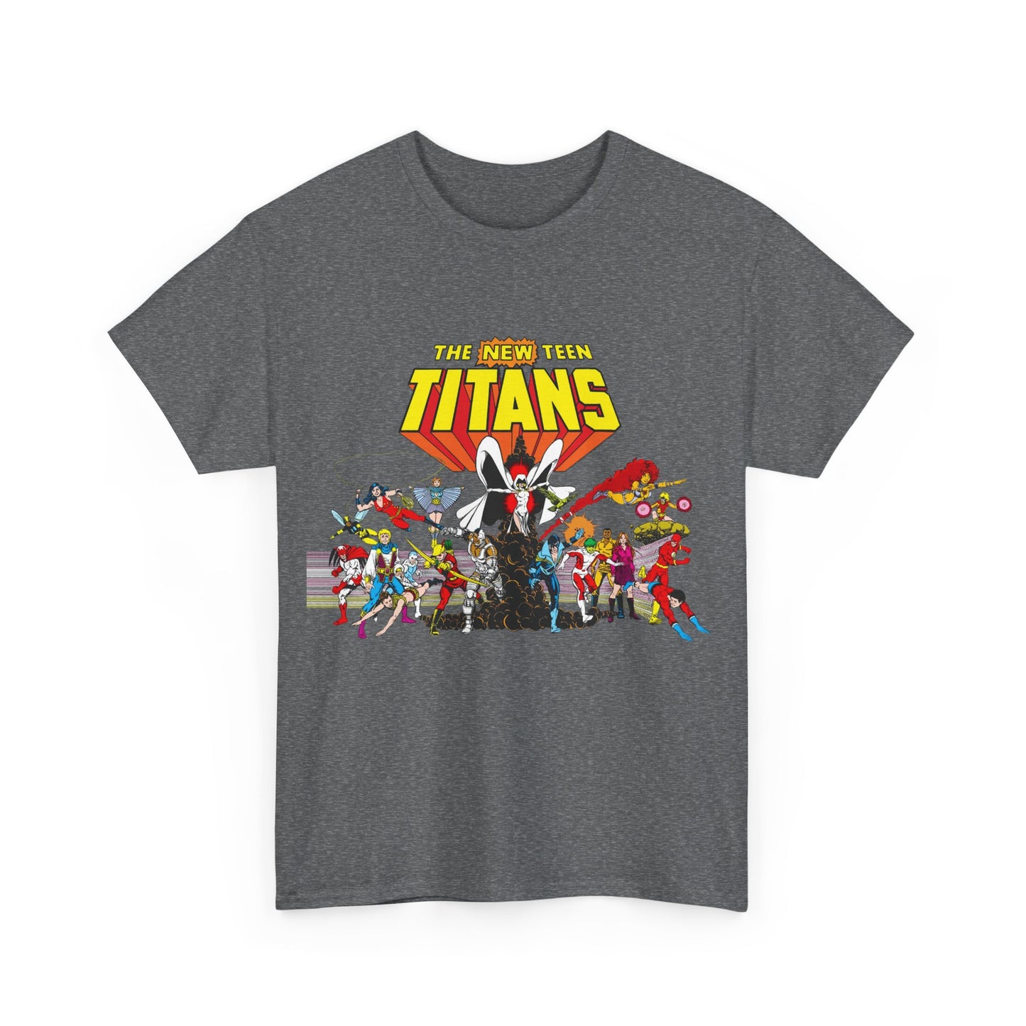 New Teen Titans T-Shirt - George Perez Art - Nightwing, Starfire, Cyborg, Speedy, Bumblebee, Hawk, Dove, Speedy, Wonder Girl, Terra, Lilith - DC Comics