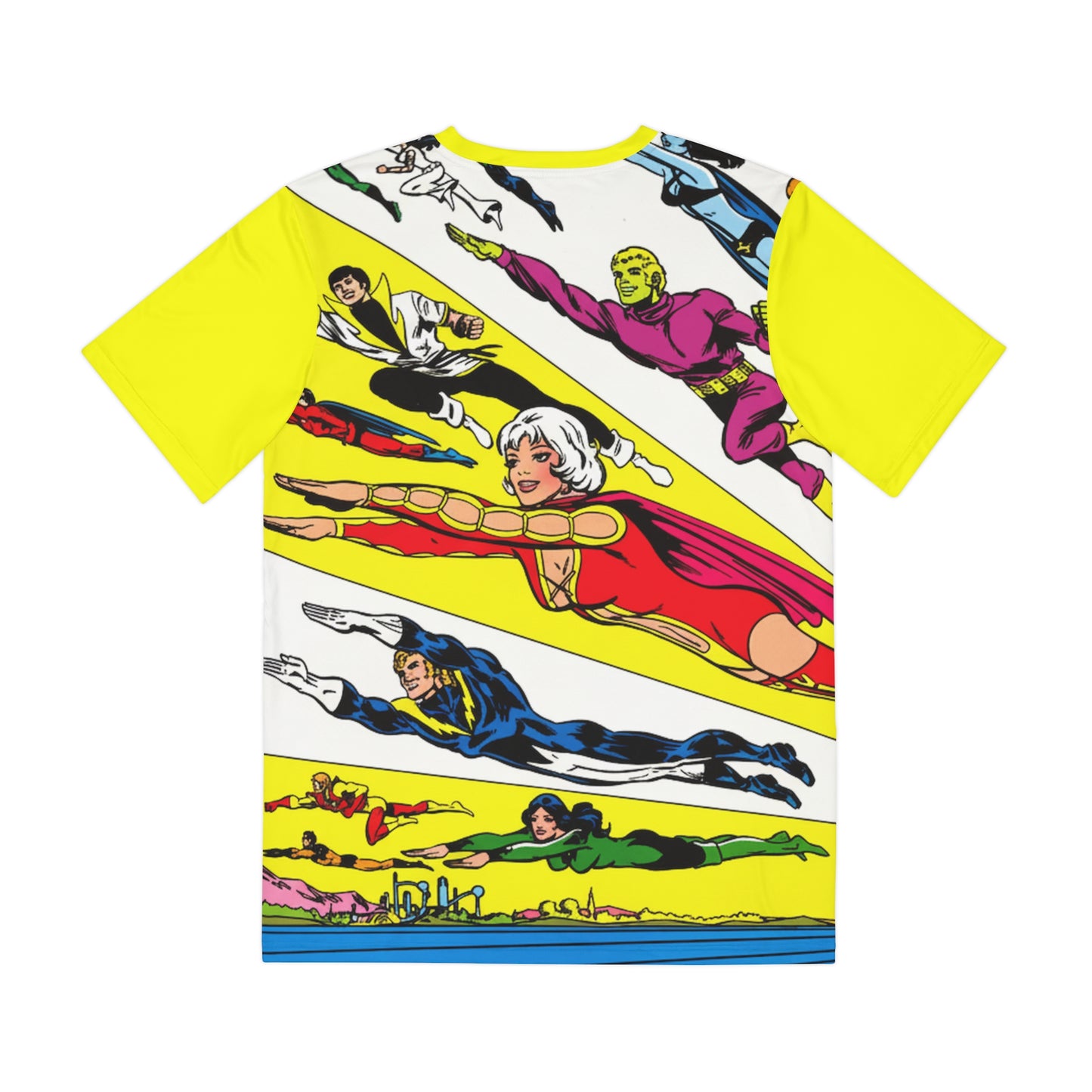 Legion of Super-Heroes Wrap-Around Polyester Tee (All-Over Print) - Mike Grell Art - DC Comics