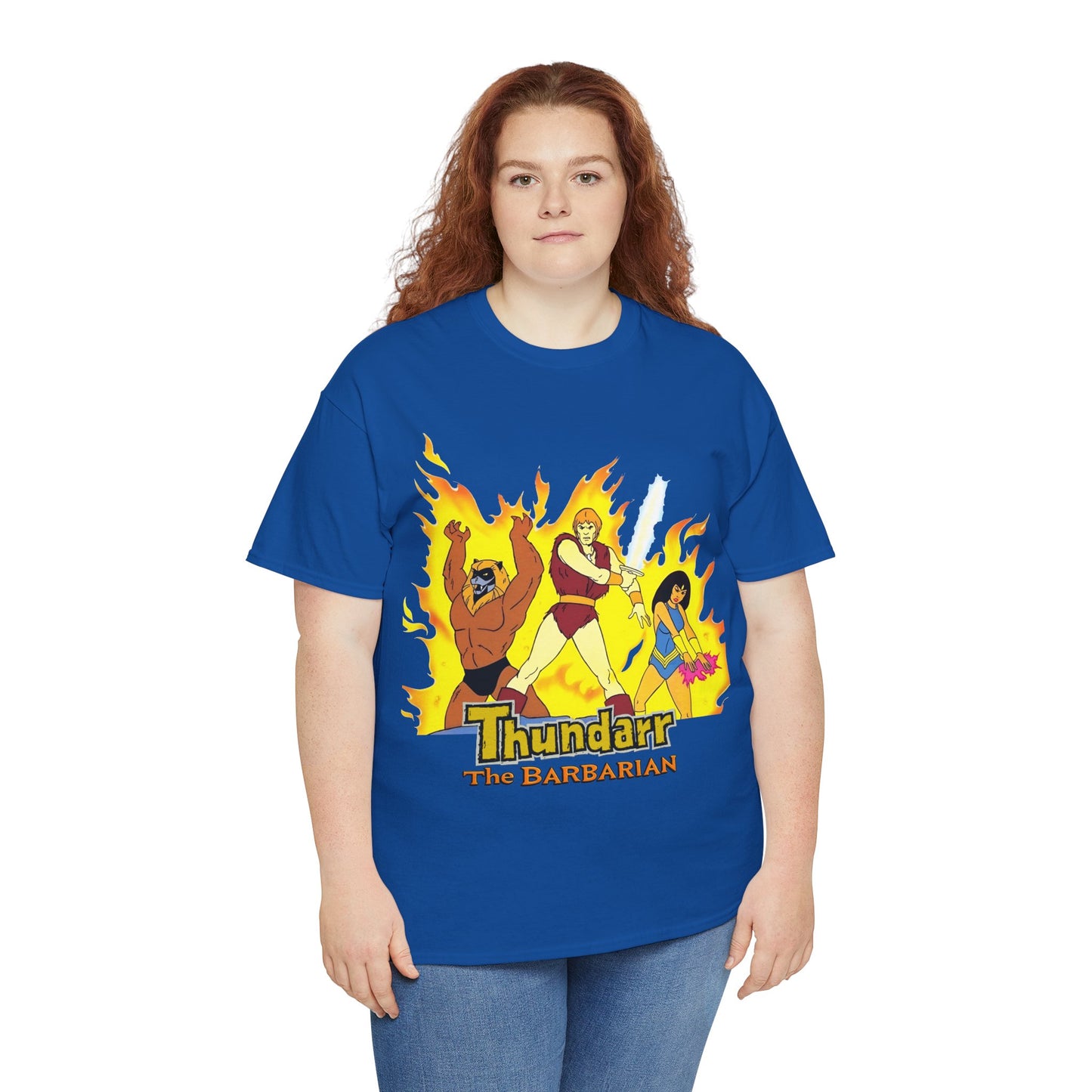 Thundarr the Barbarian T-Shirt - Princess Ariel, Ookla the Mok - Ruby-Spears Saturday Morning Cartoon - 1980s