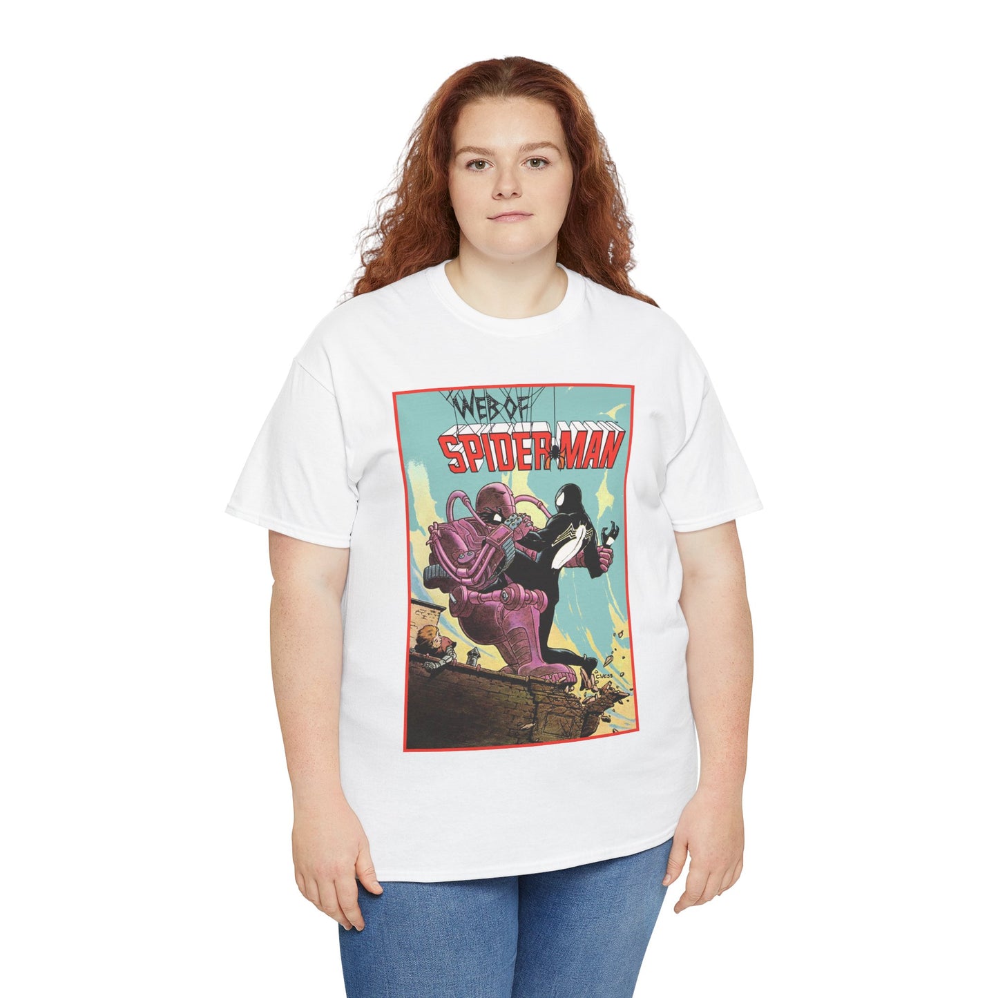 Web of Spider-Man T-Shirt - Charles Vess Art - Peter Parker, Black Symbiote Suit - Webslinger