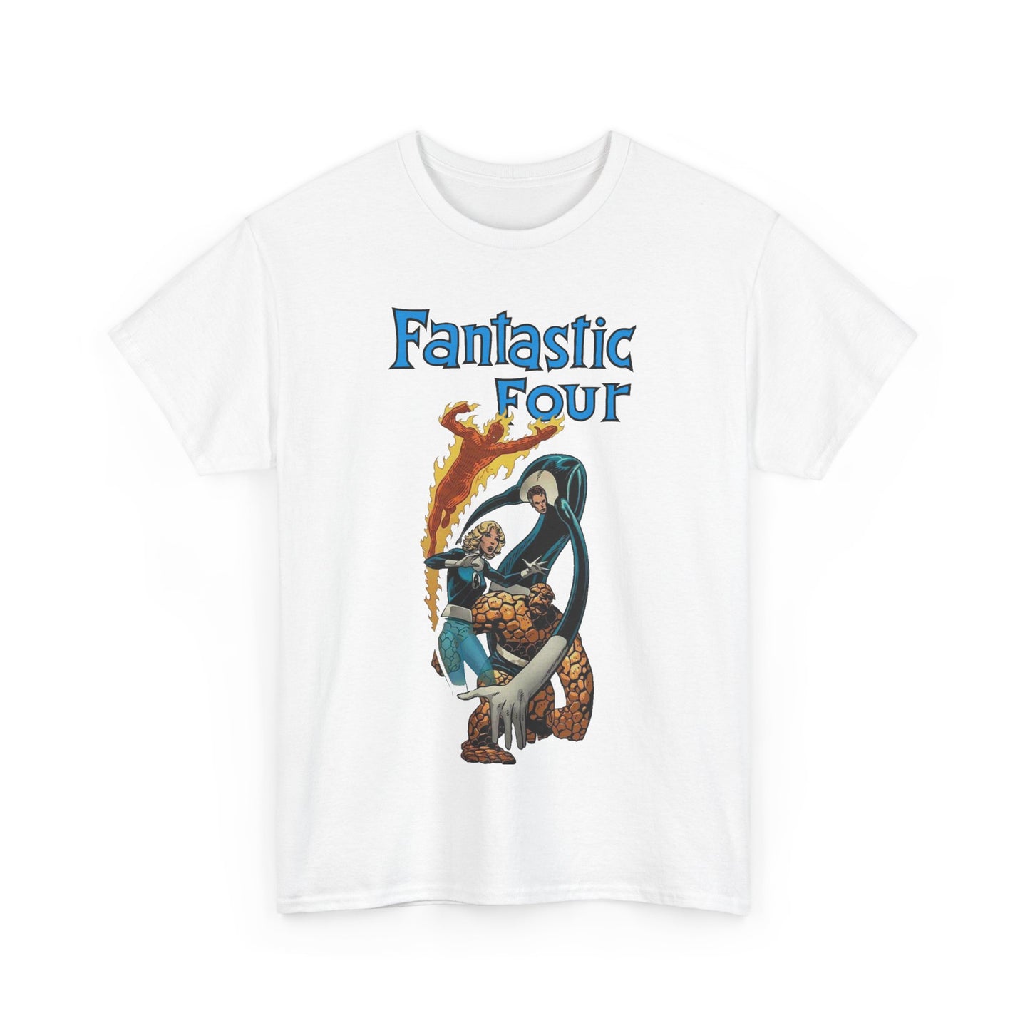 Fantastic Four T-Shirt - John Byrne Art - Invisible Woman, Reed Richards, The Thing, Human Torch - Marvel Comics