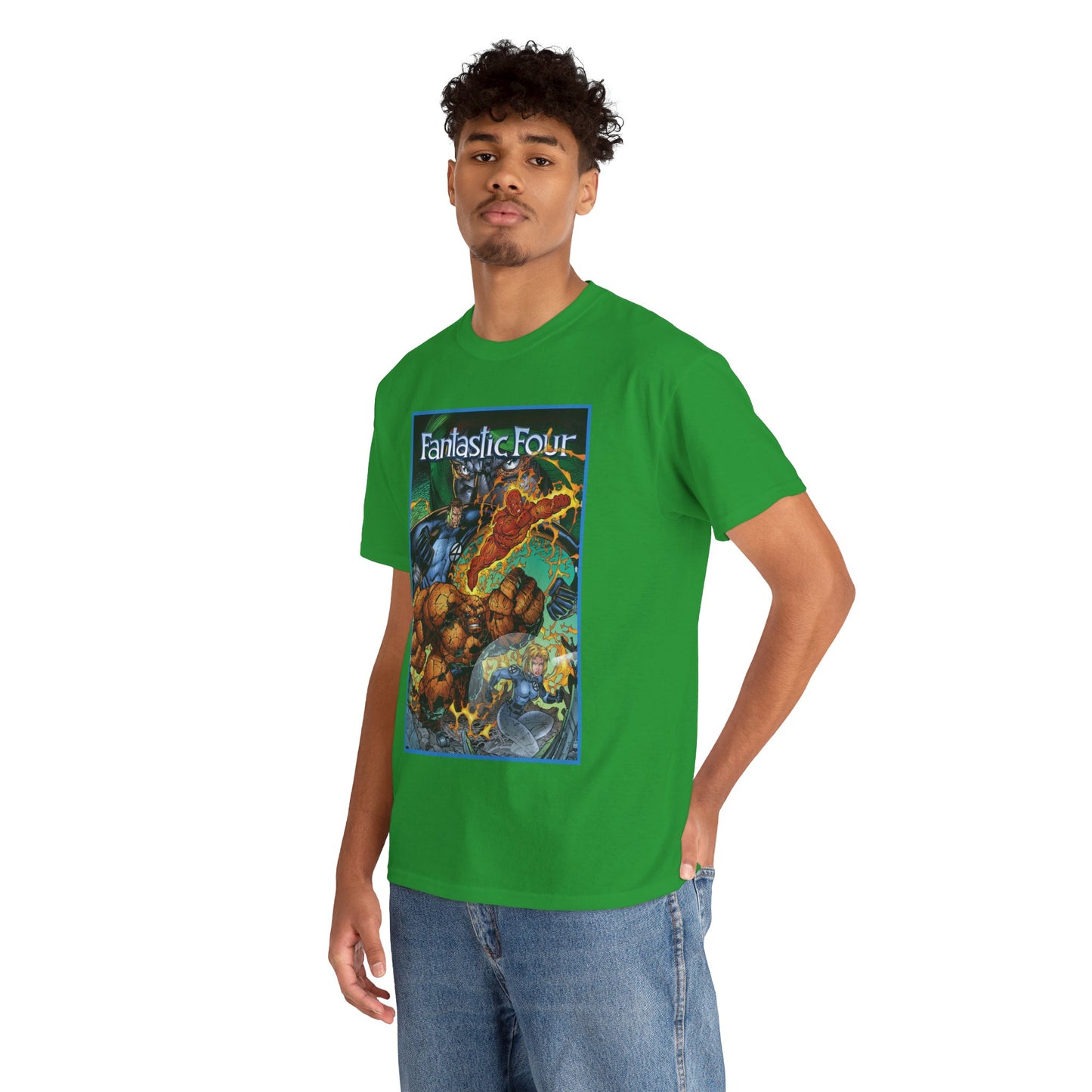 Fantastic Four T-Shirt - Jim Lee Art - The Thing, Human Torch, Reed Richards, Invisible Woman - Marvel Comics - Heroes Reborn
