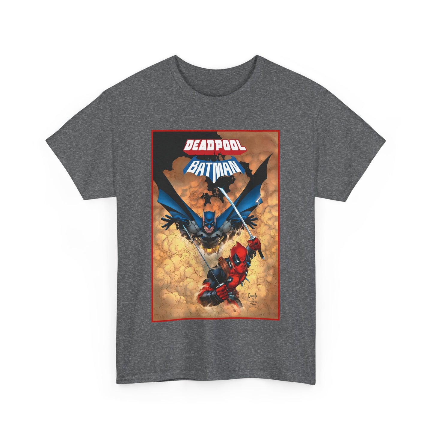 Deadpool & Batman T-Shirt - Greg Capullo Art - DC & Marvel Comics - Crossover - Slade Wilson, Bruce Wayne - 2025