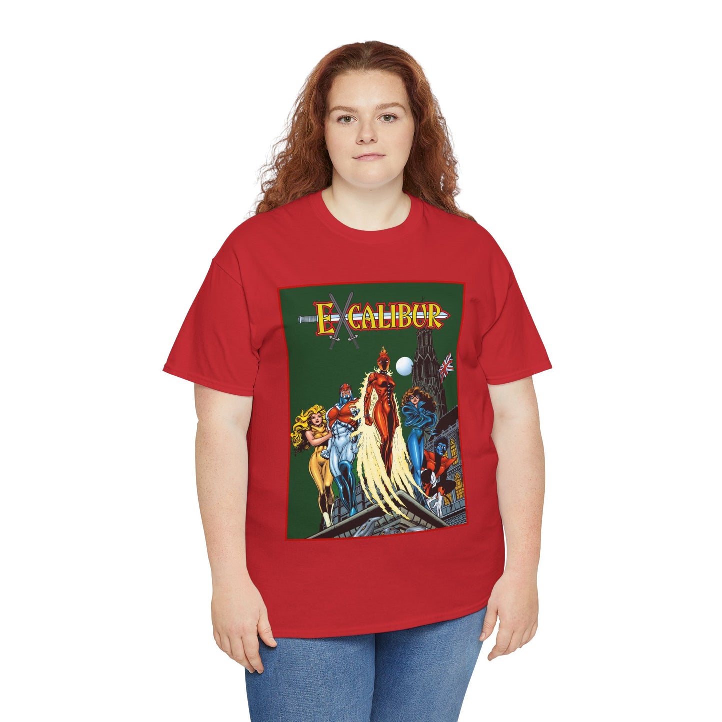 Excalibur T-Shirt - Amazing Alan Davis Art - Nightcrawler, Shadowcat, Captain Britain, Rachel Summers - Marvel Comics - X-Men Spin-Off - Mutants in the UK