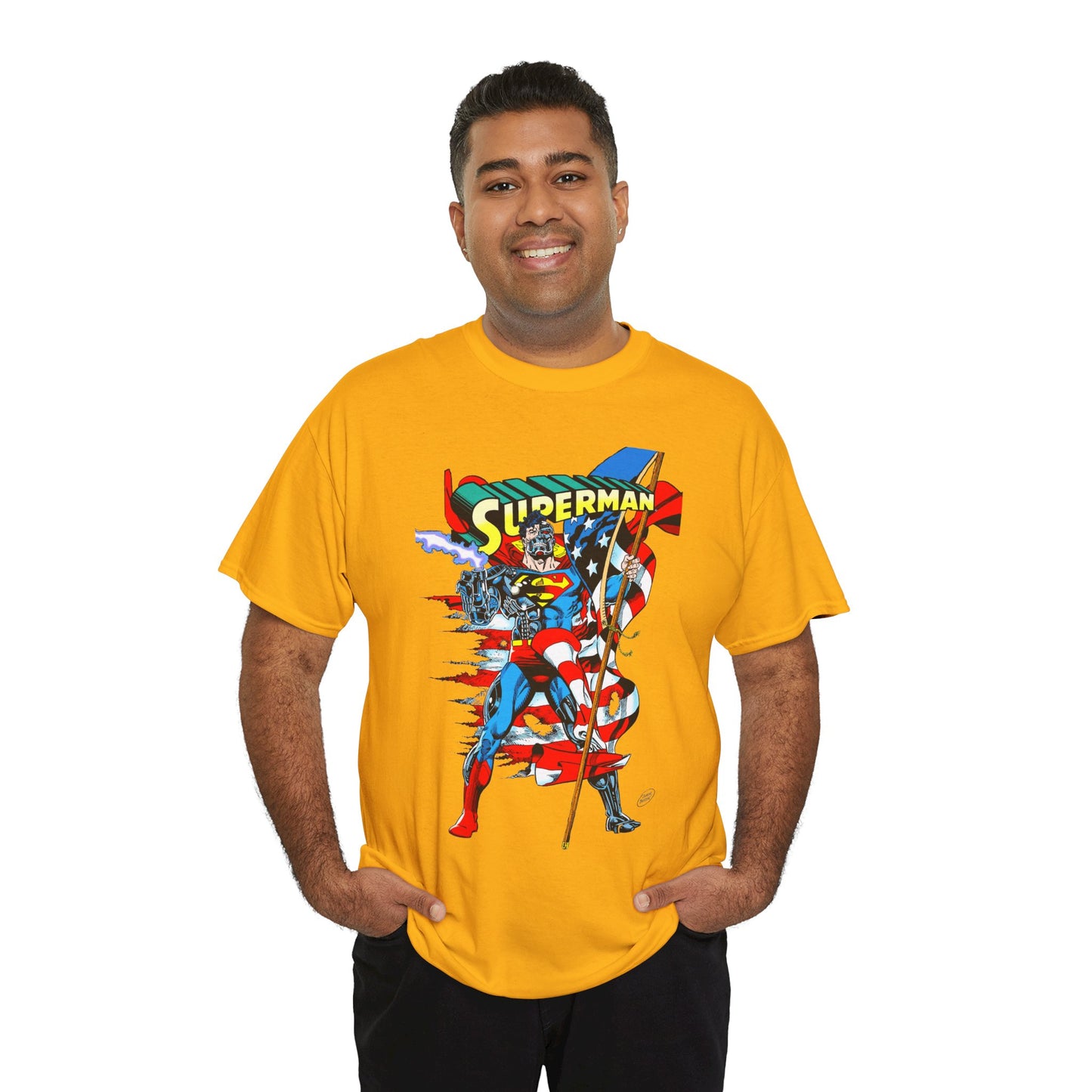 Cyborg Superman T-Shirt - Dan Jurgens Art - Reign of the Supermen Enemy - 1990s Storyline After the Death of Superman - DC Comics