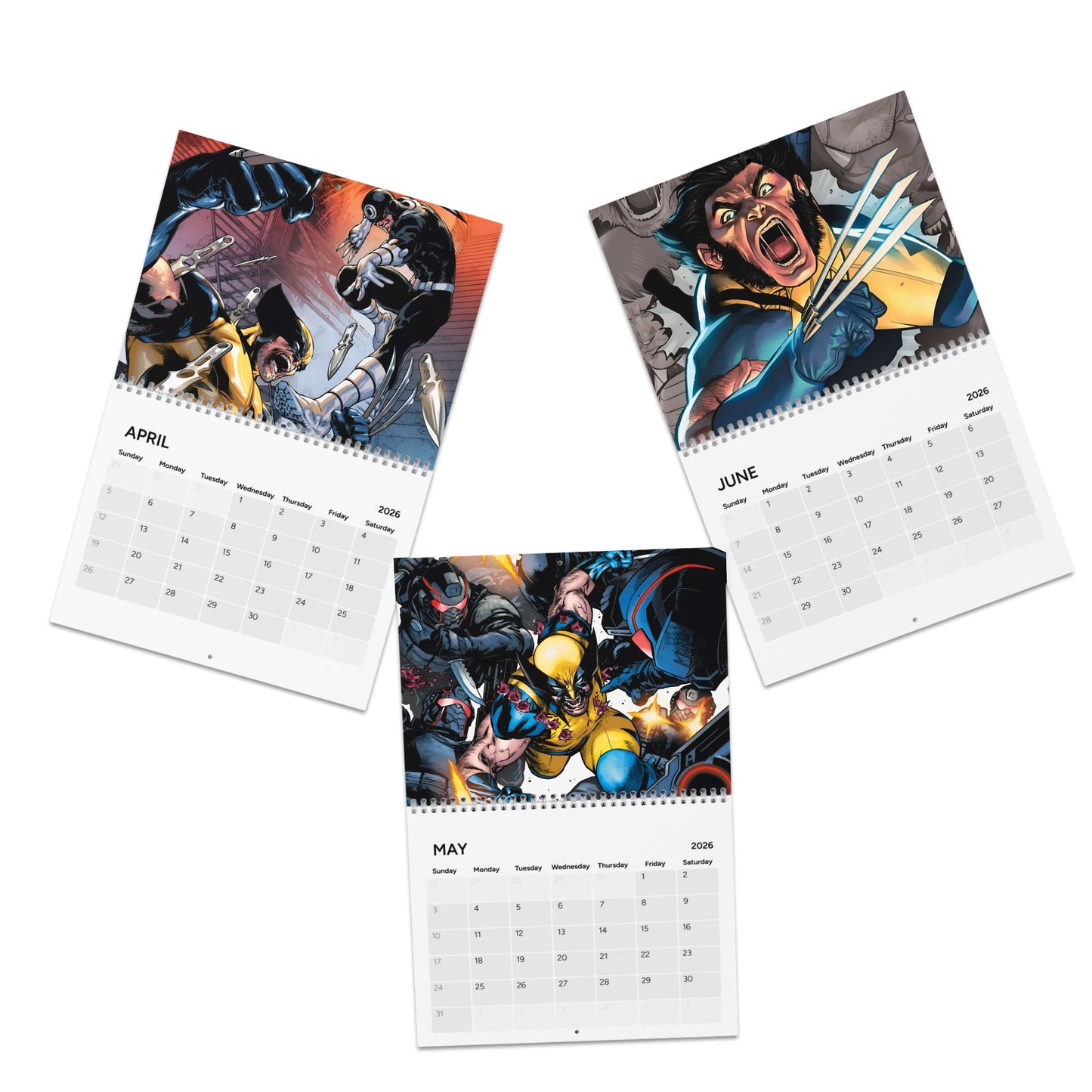 Wolverine Calendar (2026) - X-Men Member/Leader - Marvel Comics - Logan