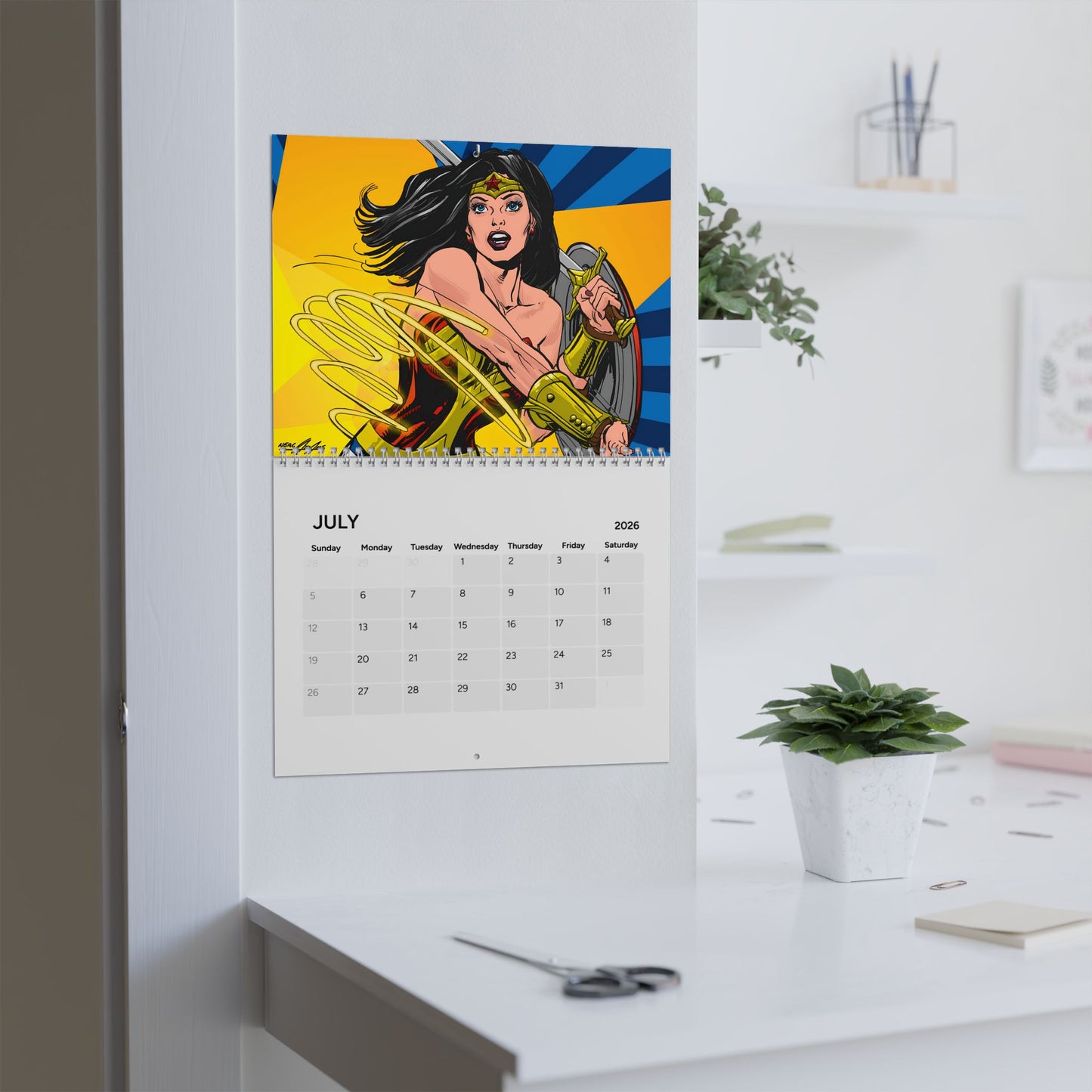Wonder Woman Calendar (2026) - Bronze Age Art - Pre-Crisis DC Comics - Diana Prince of Paradise Island