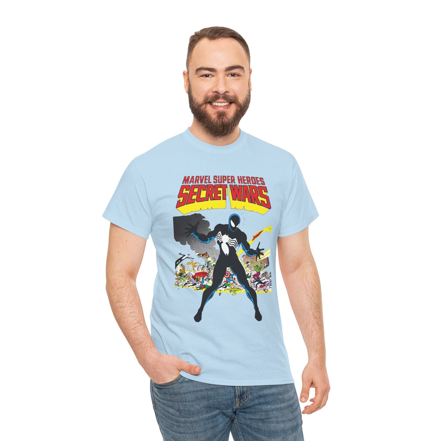 Secret Wars T-Shirt - Classic Marvel Comics Series - Alien Symbiote Spider-Man, 1st Appearance - Future Venom Story