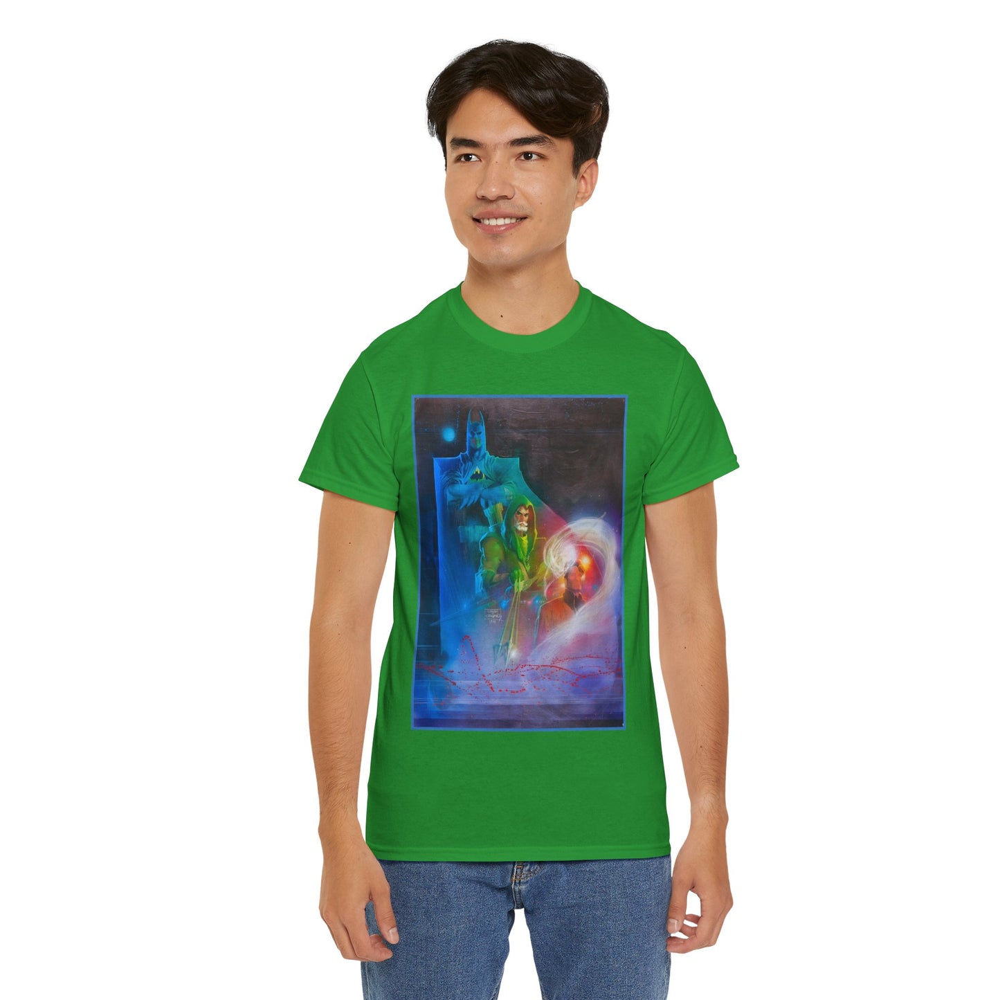 Batman, Green Arrow, Question T-Shirt - Denys Cowan & Bill Sienkiewicz Art - DC Comics - Gotham City