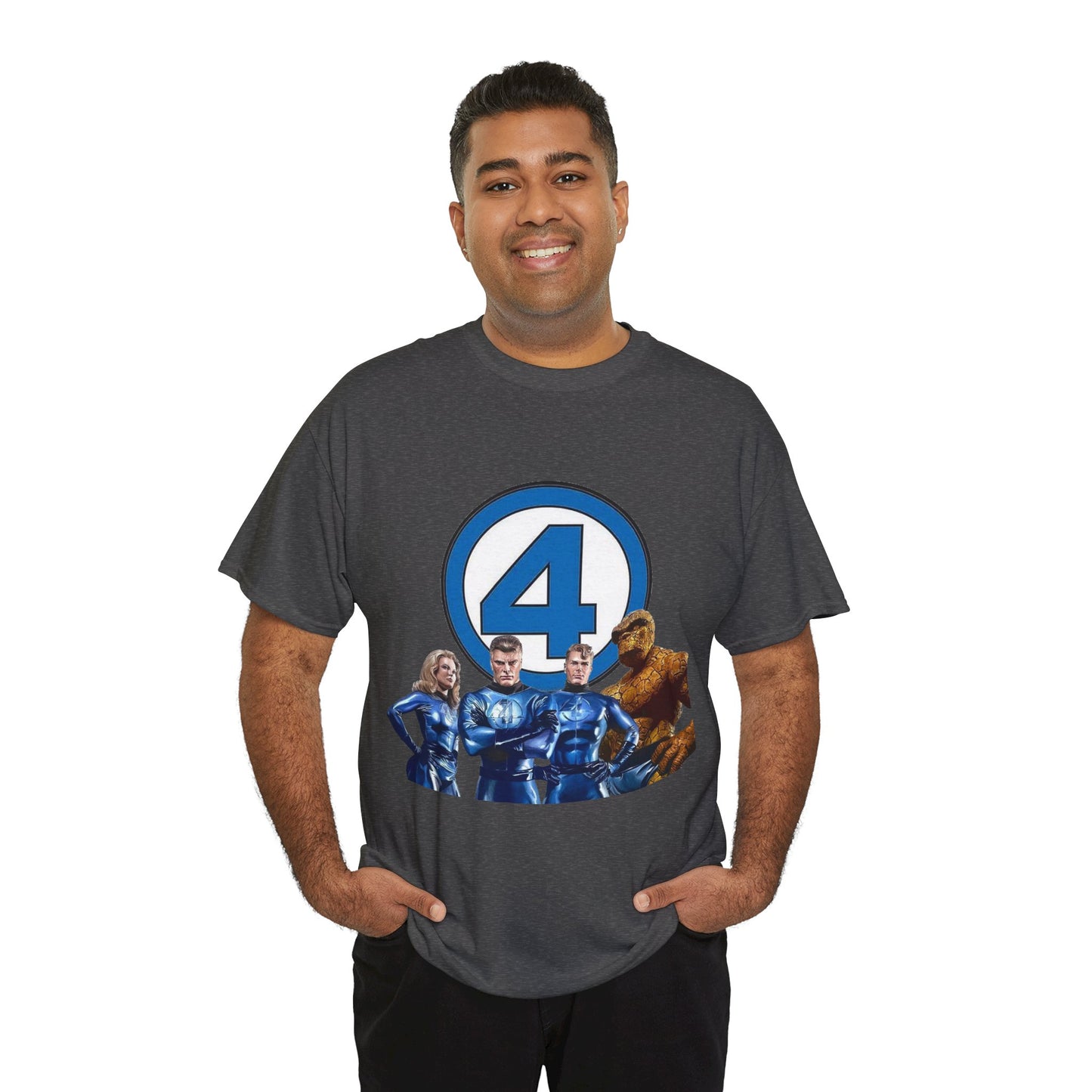 Fantastic Four T-Shirt - Alex Ross Art - 2025 MCU Movie - Iconic Marvel Comics Characters - Human Torch, Invisible Woman, The Thing, Reed Richards