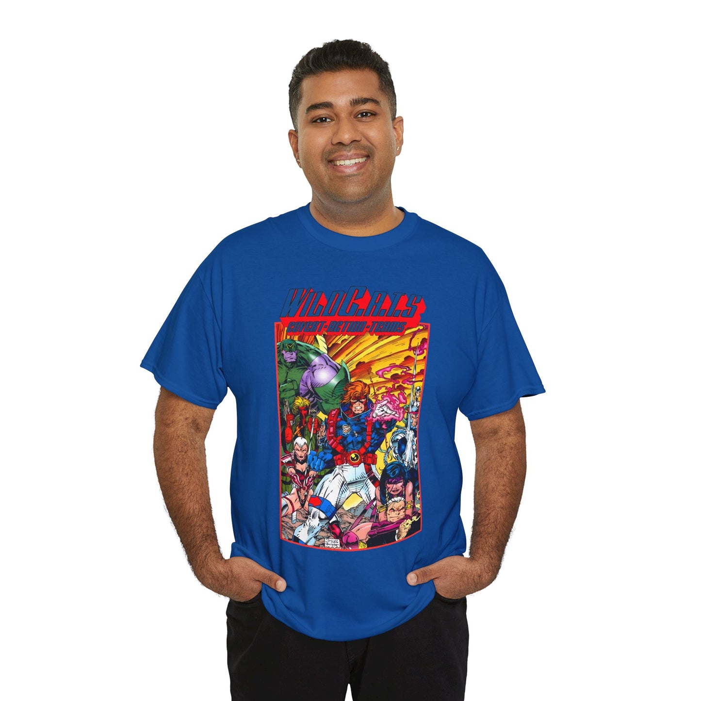 Wildcats T-Shirt - Jim Lee Art - WildC.A.T.s: Covert Action Teams - Spartan, Voice, Grifter, Zealot, Emp - Image/Wildstorm/DC Comics