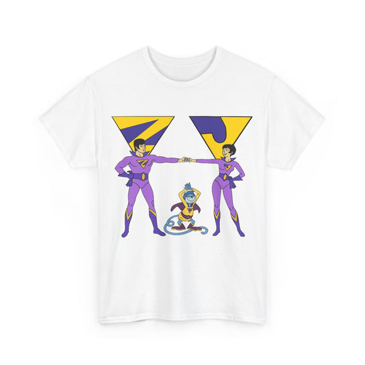 Wonder Twins T-Shirt - Super Friends - Zan & Jayna - Hanna-Barbera Cartoon - DC Comics