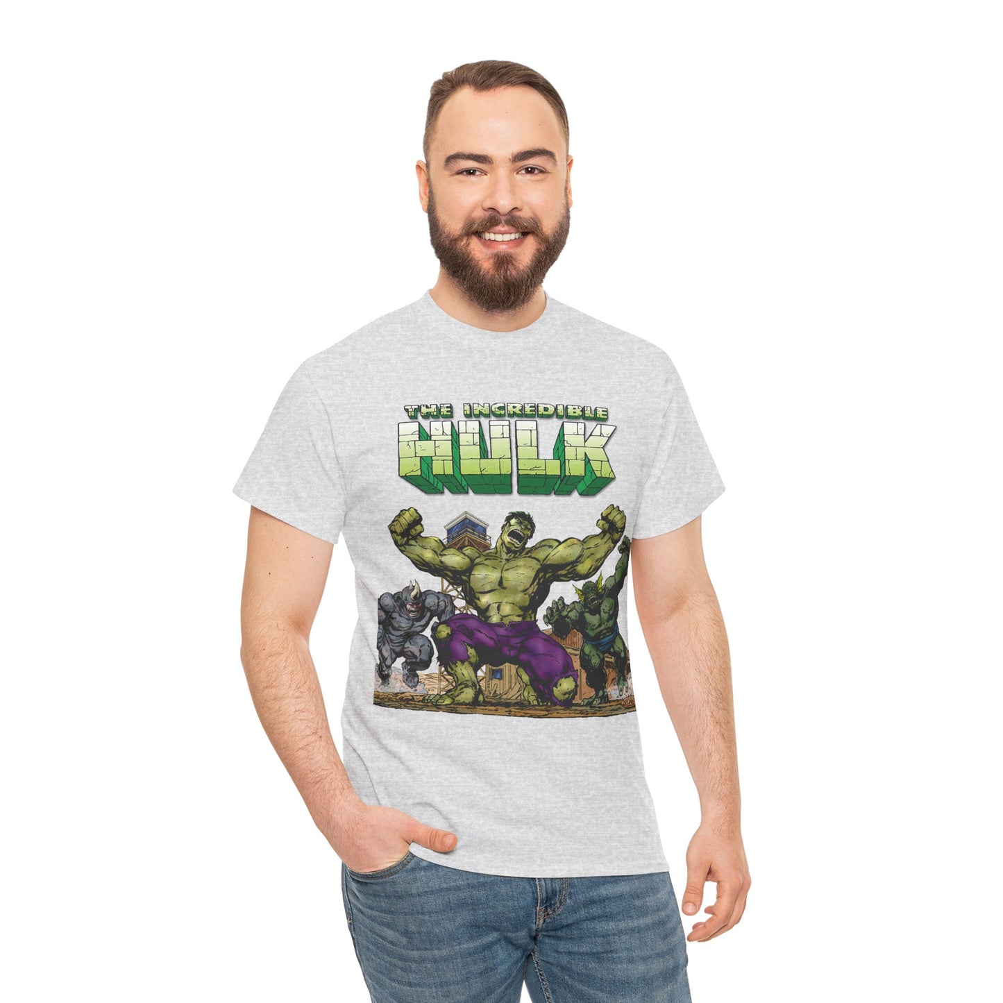 Incredible Hulk T-Shirt - Classic John Byrne Art - Rhino, Abomination - Marvel Comics - Bruce Banner