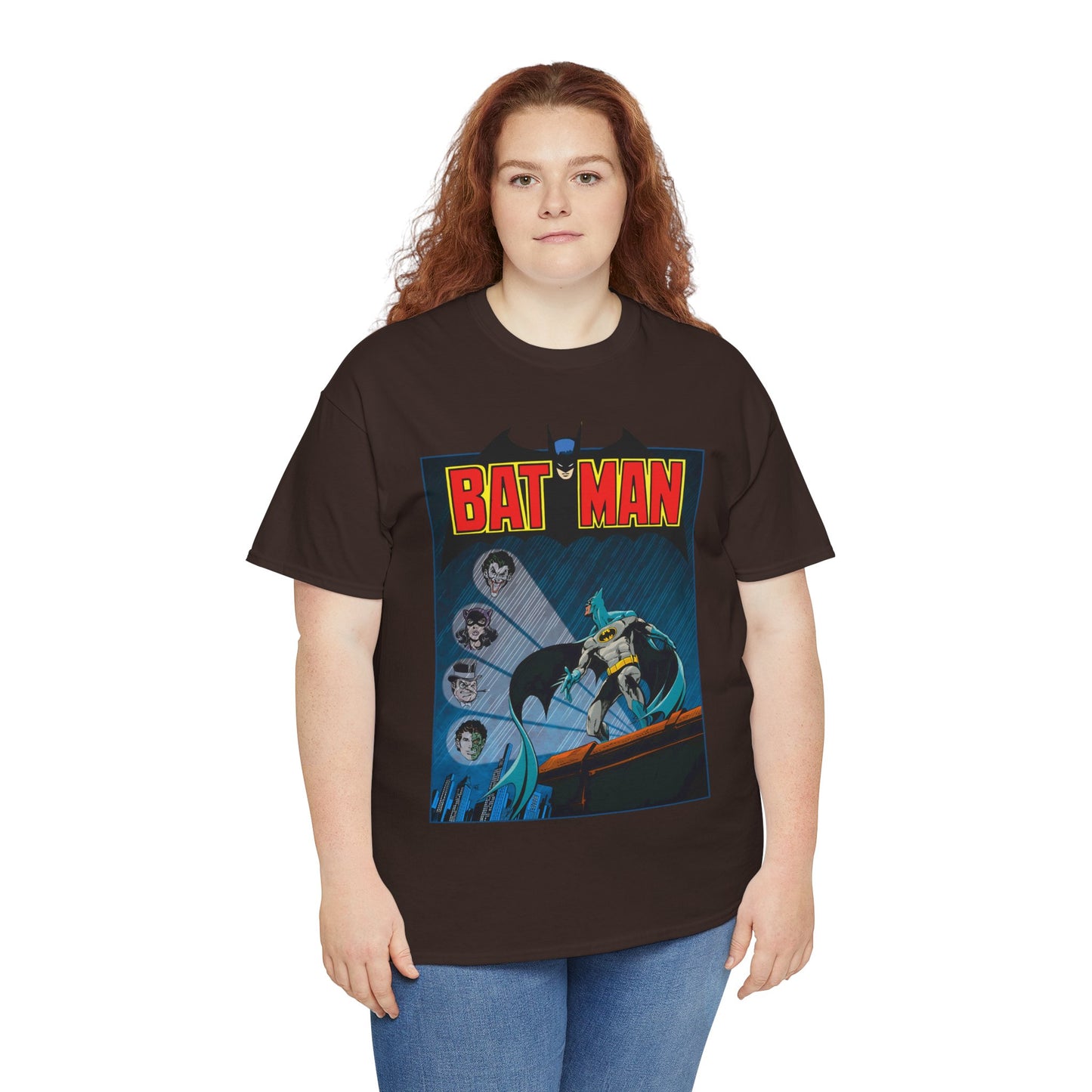 Batman T-Shirt - DC Comics - Catwoman, Joker, Two-Face, Penguin - Bronze Age Art - Gotham City