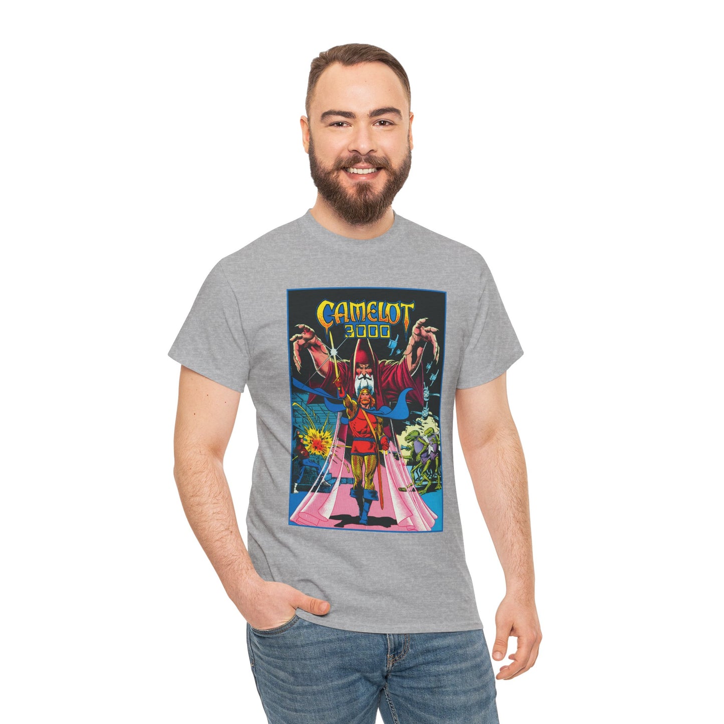 Camelot 3000 T-Shirt - Brian Bolland Art - DC Comics - King Charles, Merlyn - 1980s Sci-Fi Mini-Series