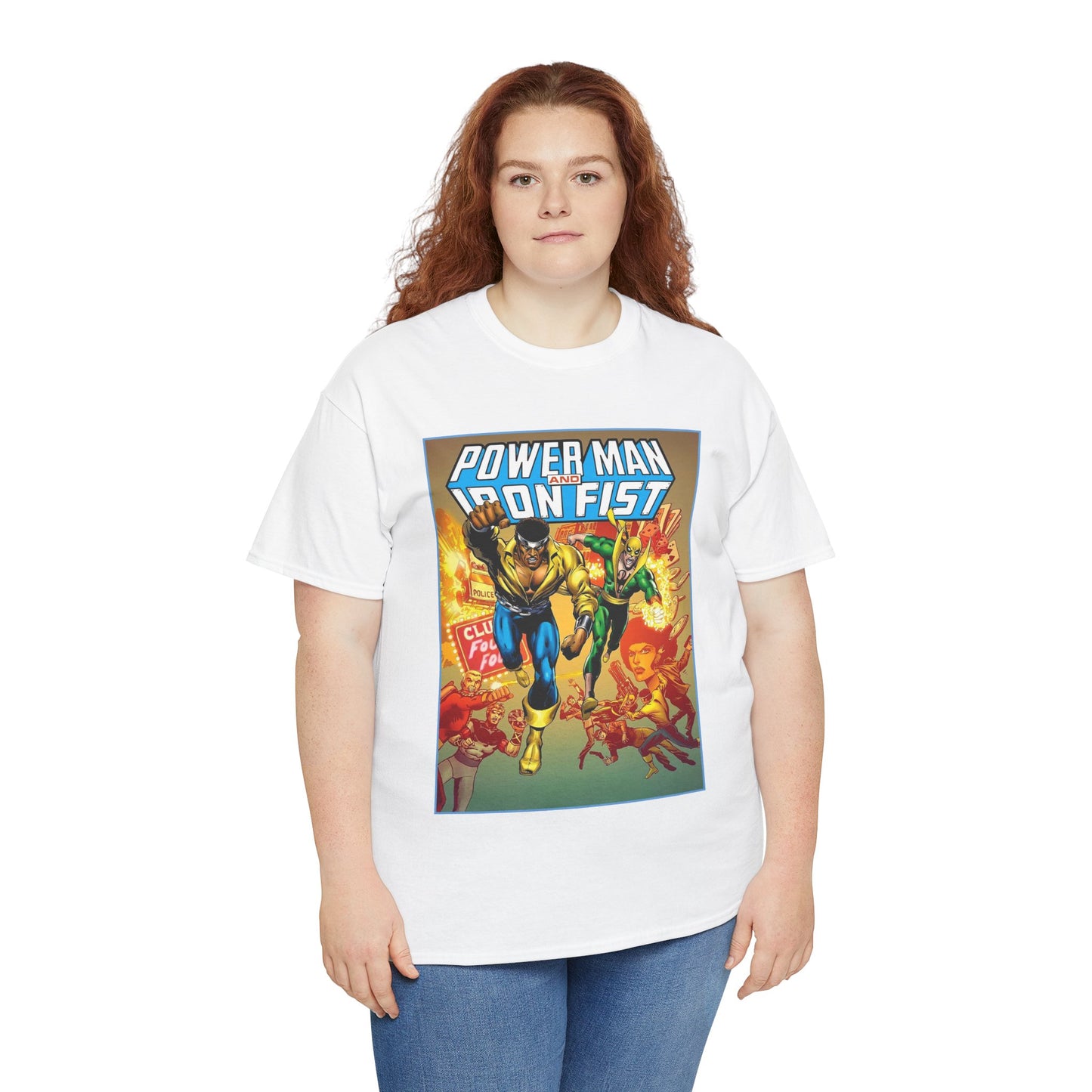 Power Man & Iron Fist T-Shirt - Luke Cage & Danny Rand - Popular Marvel Comics 1970s Series - Heroes for Hire - Great Retro Art