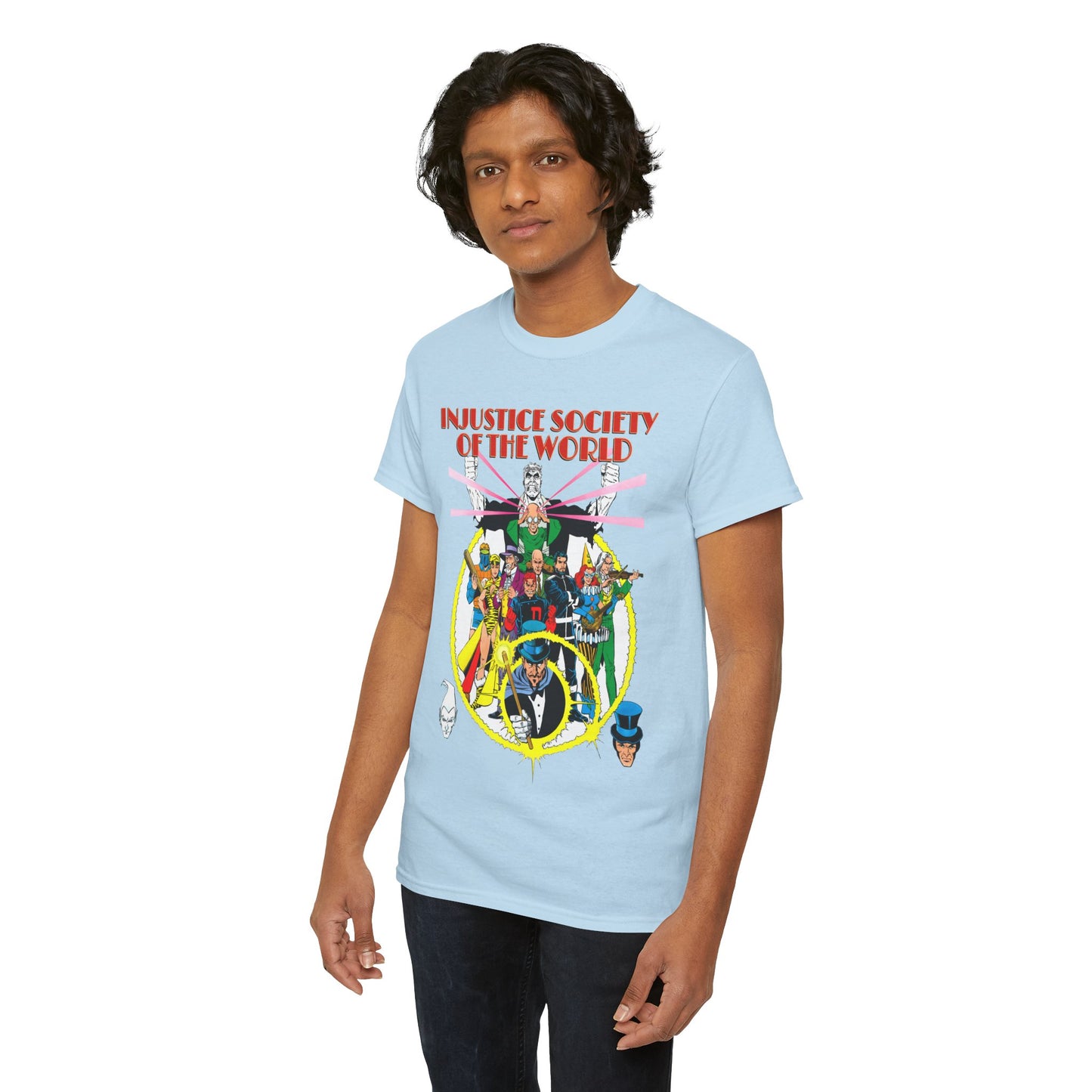 Injustice Society of America T-Shirt - George Perez Art - Justice Society/JSA Foes - Solomon Grundy, Huntress, Per Degaton, The Shade, Vandal Savage - DC Comics - Golden Age