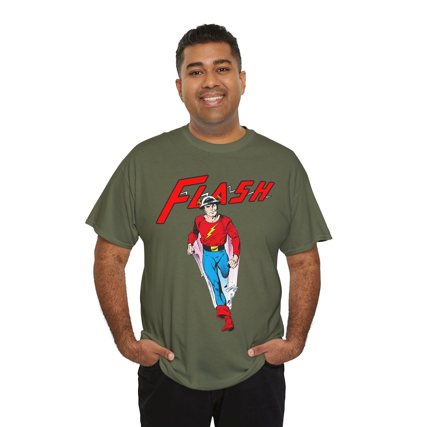 Golden Age Flash T-Shirt - John Byrne Art - Justice Society/JSA Member - Jay Garrick - Speedster