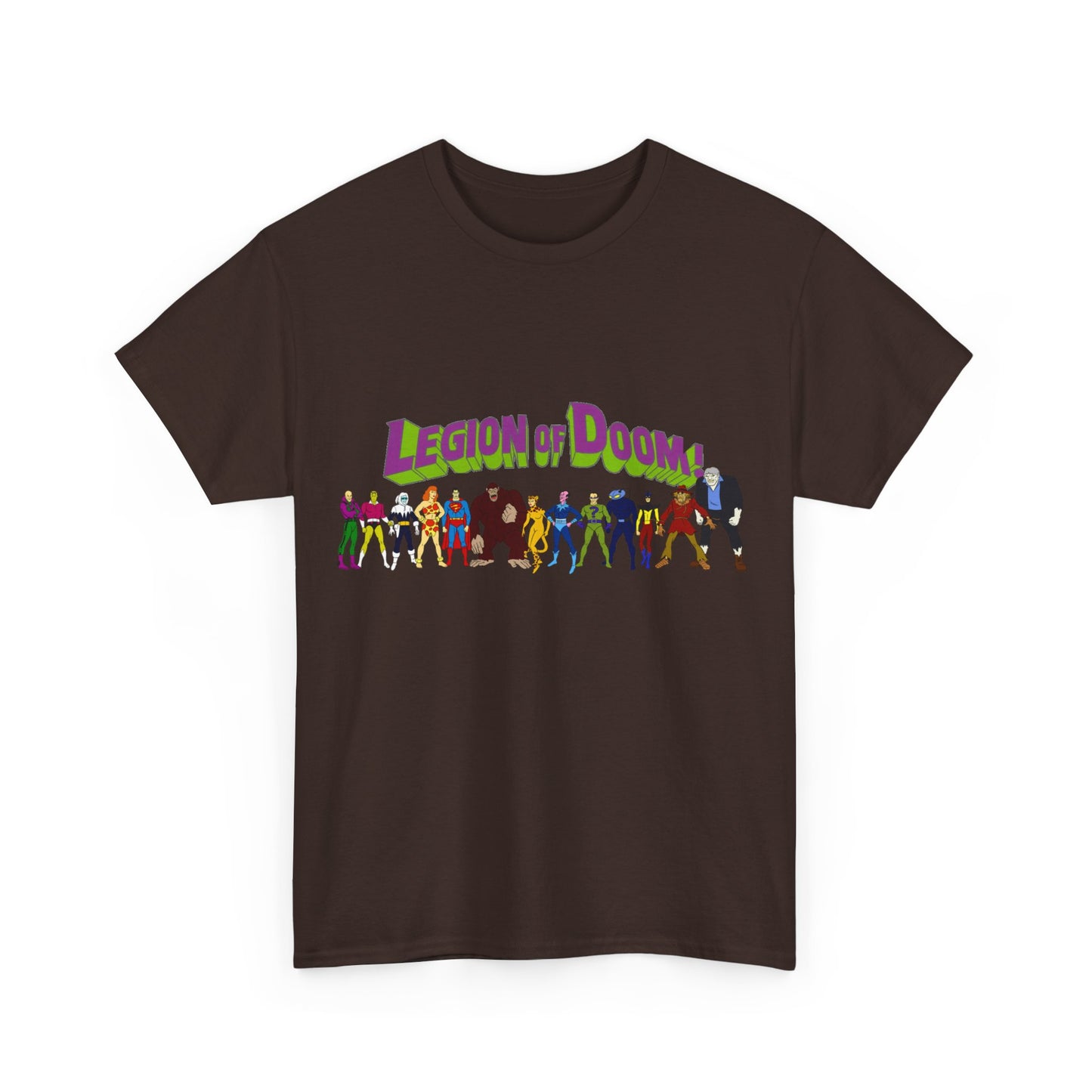 Legion of Doom T-Shirt - Super Friends Villains - Lex Luthor, Giganta, Scarecrow, Grodd, Brainiac, Riddler, Sinestro, Cheetah - Hanna-Barbera Cartoon - Challenge of the Super Friends