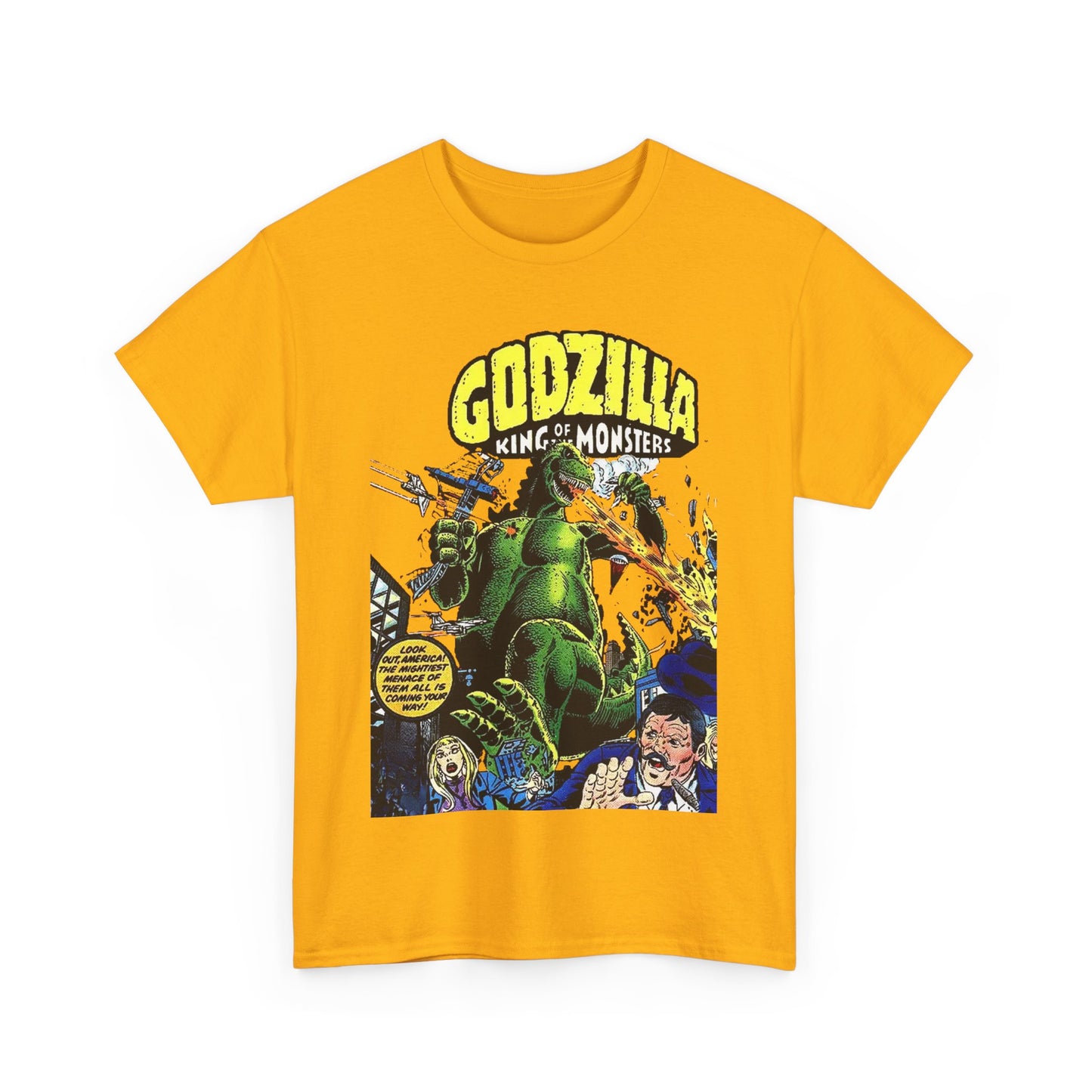 Godzilla T-Shirt - King of the Monsters - 1970s Comic Series - Marvel Comics - Bronze Age Monster Comic