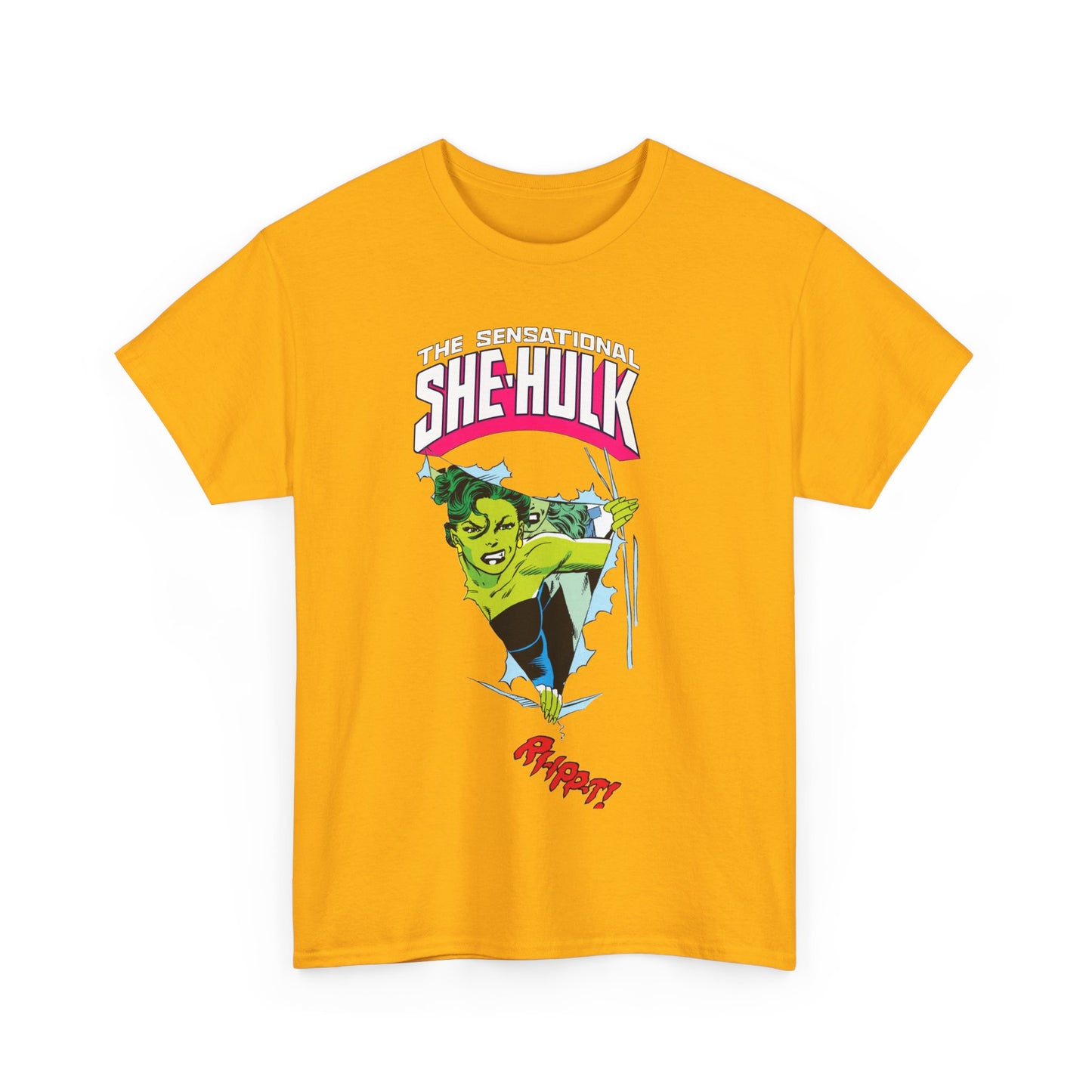 Sensational She-Hulk T-Shirt - John Byrne Art - Marvel Comics - Jennifer Walters - Ripping Through the Shirt - Fourth Wall